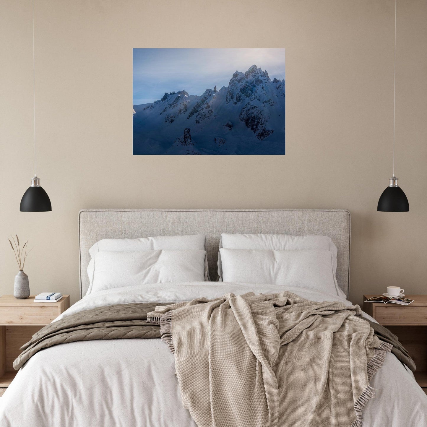 Tableau photo Photo de la La Saulire & Dent de Burgin — Courchevel, Savoie — tirage aluminium Dibond mat, fabrication française, prêt à accrocher