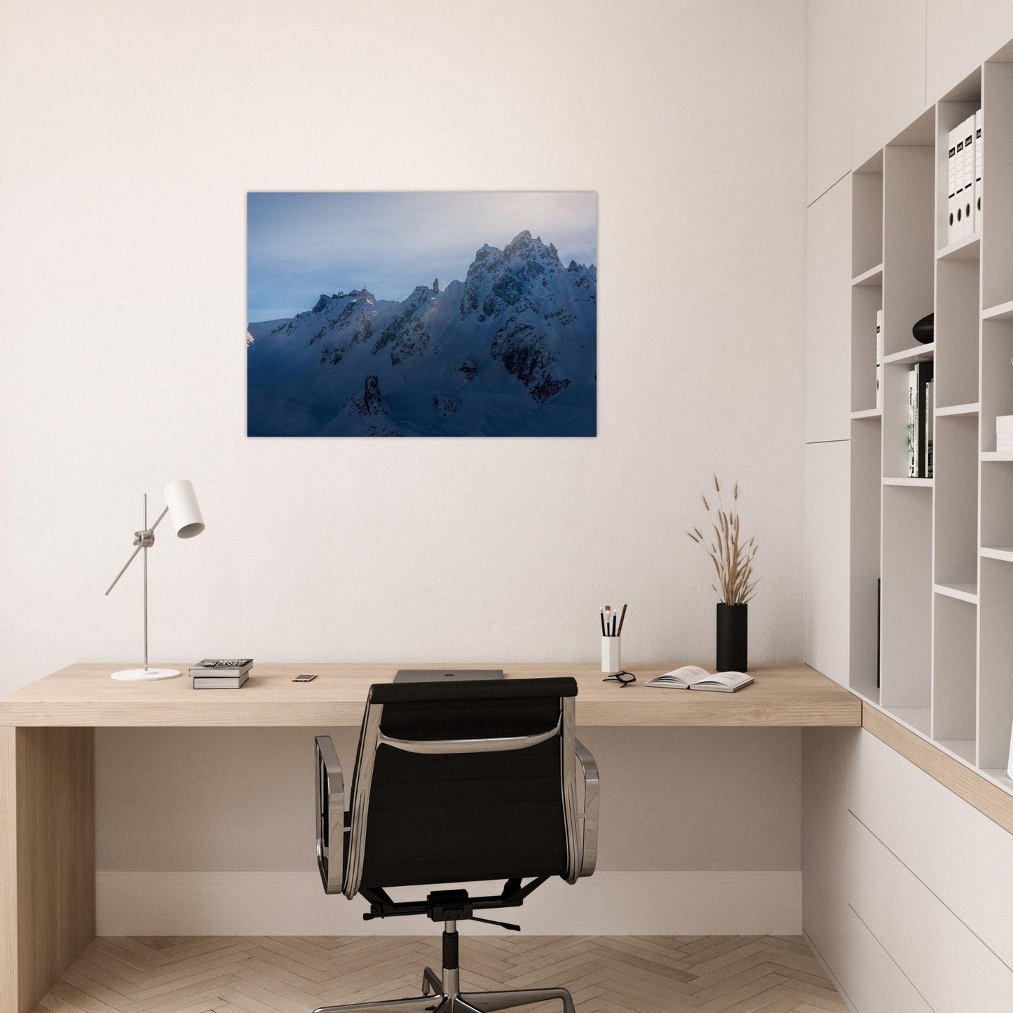 Tableau photo Photo de la La Saulire & Dent de Burgin — Courchevel, Savoie — tirage aluminium Dibond mat, fabrication française, prêt à accrocher