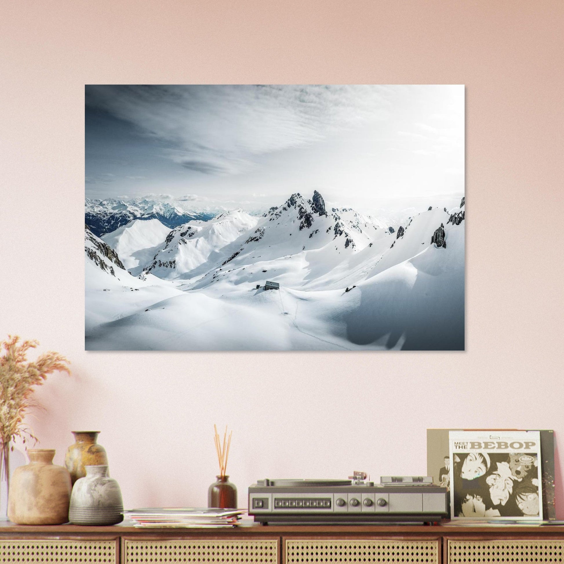 Tableau photo Photo de la Pierra Menta — refuge de Presset — tirage aluminium Dibond mat, fabrication française, prêt à accrocher