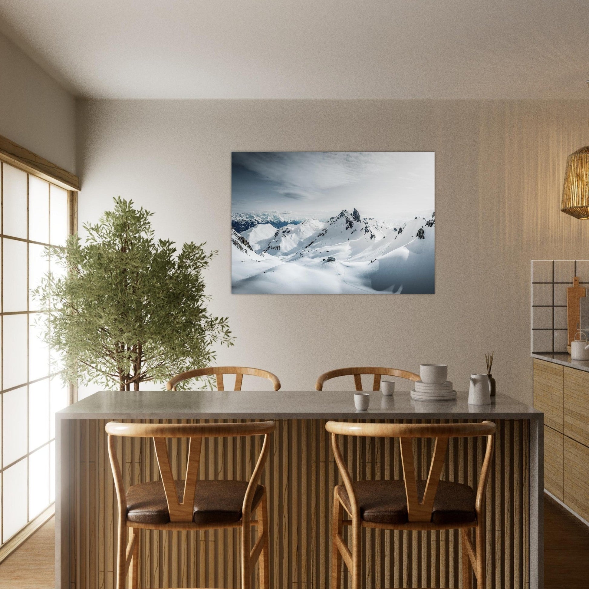 Tableau photo Photo de la Pierra Menta — refuge de Presset — tirage aluminium Dibond mat, fabrication française, prêt à accrocher