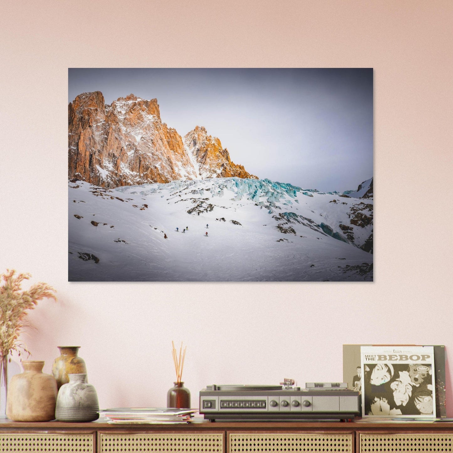 Tableau photo Photo de Séracs du Talèfre — Moine, Nonne & Évêque (Mont - Blanc) — tirage aluminium Dibond mat, fabrication française, prêt à accrocher