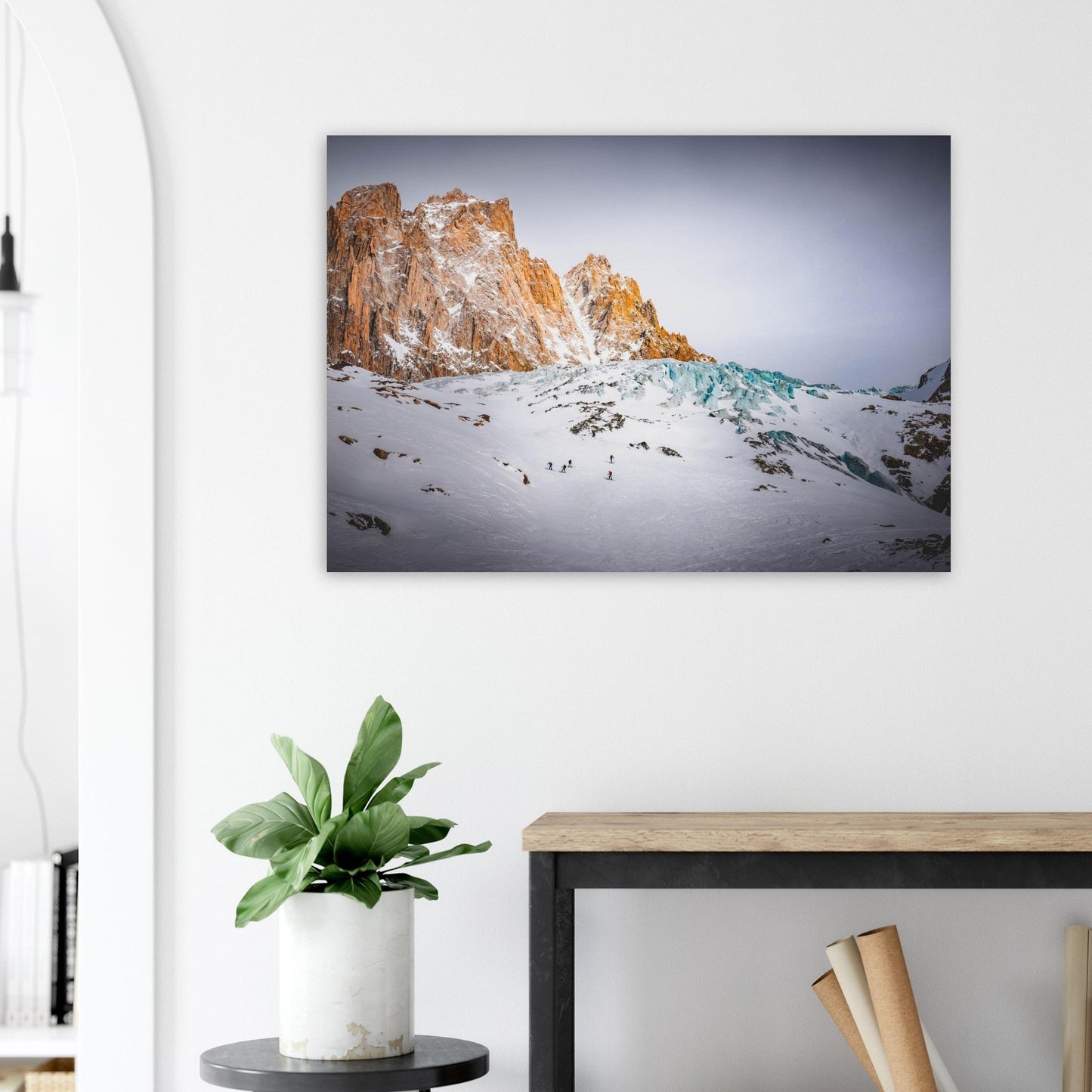 Tableau photo Photo de Séracs du Talèfre — Moine, Nonne & Évêque (Mont - Blanc) — tirage aluminium Dibond mat, fabrication française, prêt à accrocher