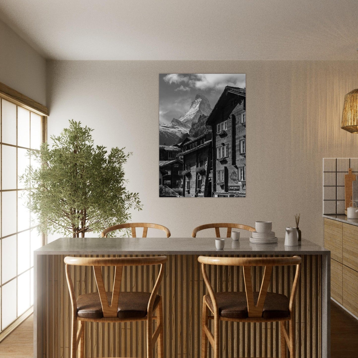 Tableau photo Photo de Zermatt, Suisse 3 — tirage aluminium Dibond mat, fabrication française, prêt à accrocher