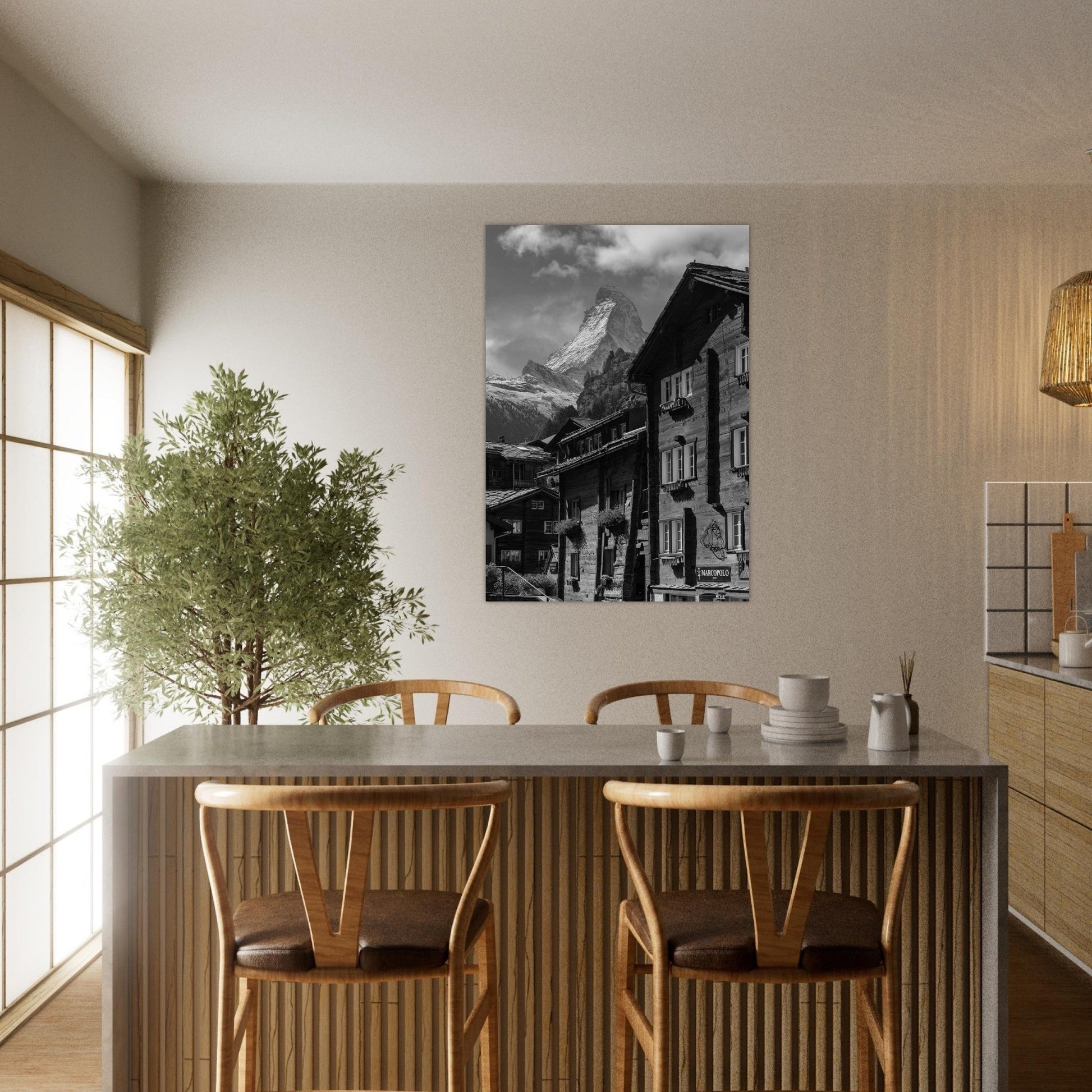 Tableau photo Photo de Zermatt, Suisse 3 — tirage aluminium Dibond mat, fabrication française, prêt à accrocher