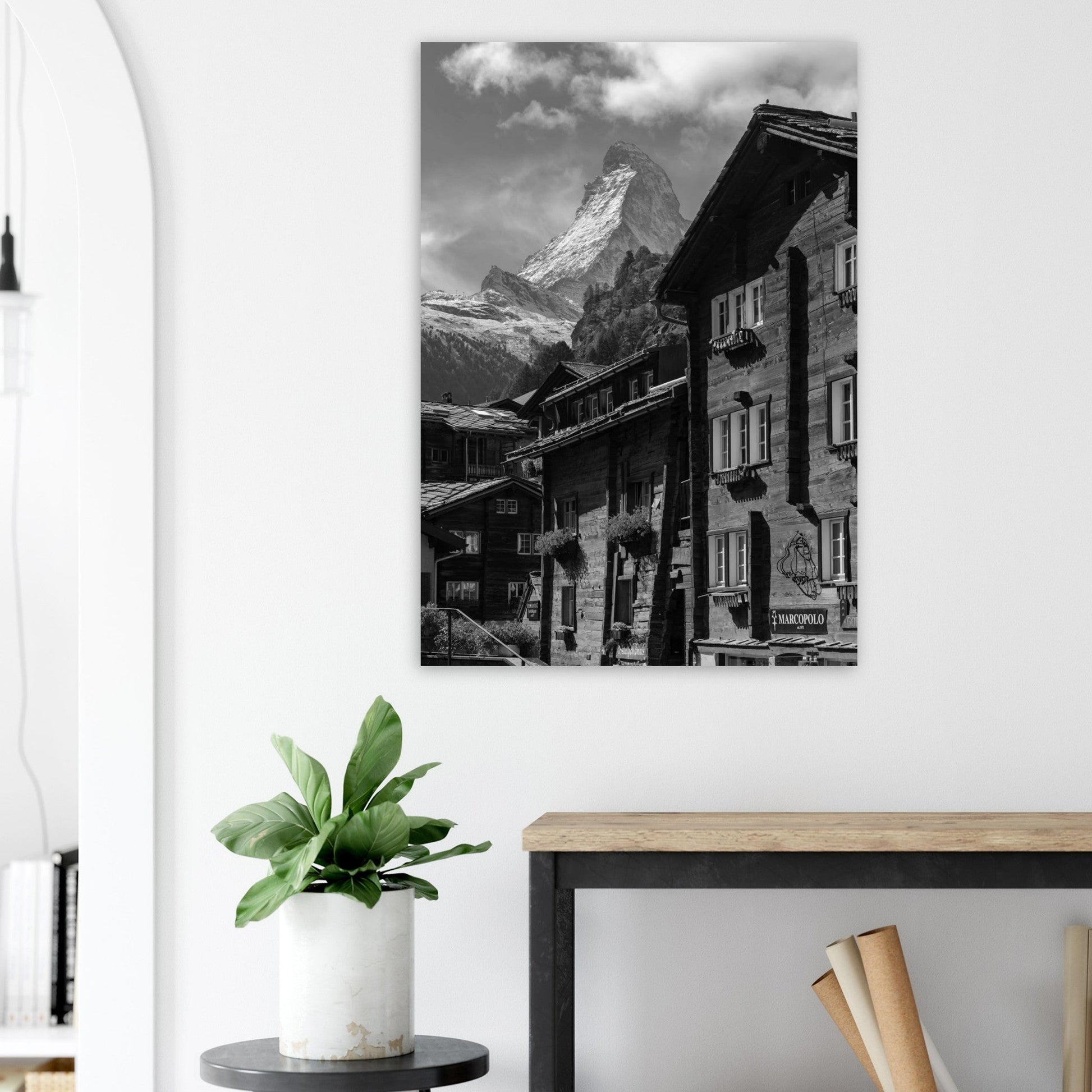 Tableau photo Photo de Zermatt, Suisse 3 — tirage aluminium Dibond mat, fabrication française, prêt à accrocher