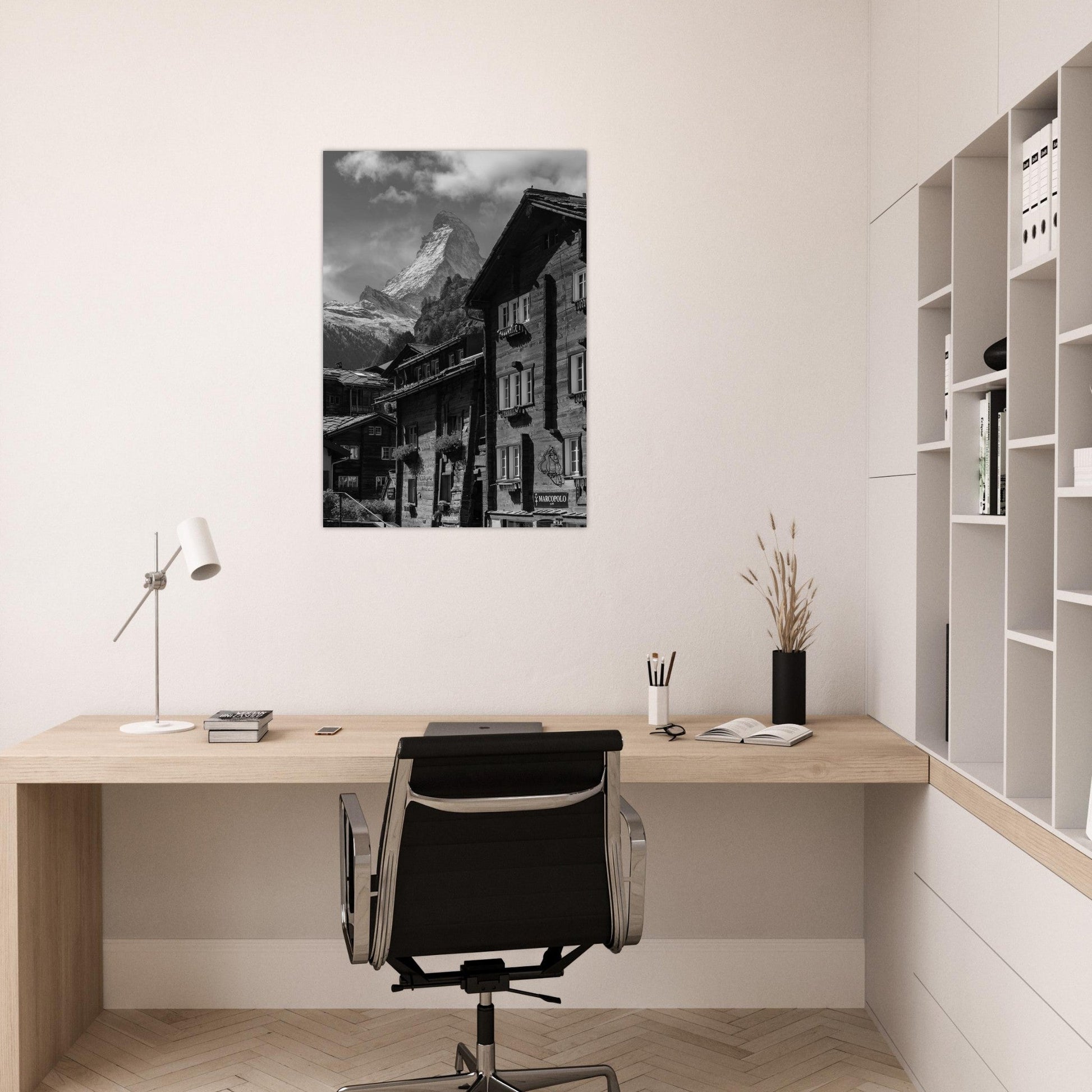 Tableau photo Photo de Zermatt, Suisse 3 — tirage aluminium Dibond mat, fabrication française, prêt à accrocher