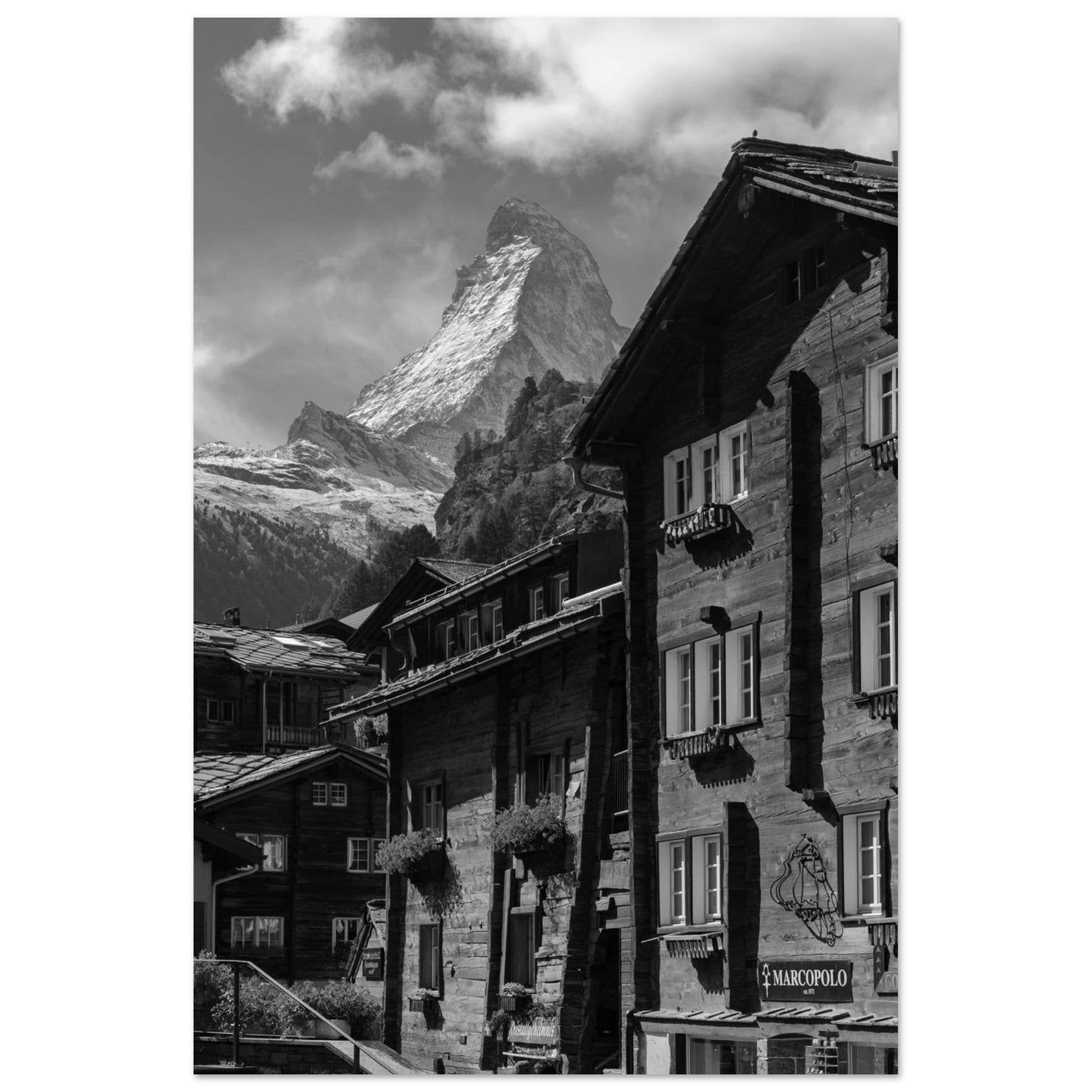 Tableau photo Photo de Zermatt, Suisse 3 — tirage aluminium Dibond mat, fabrication française, prêt à accrocher