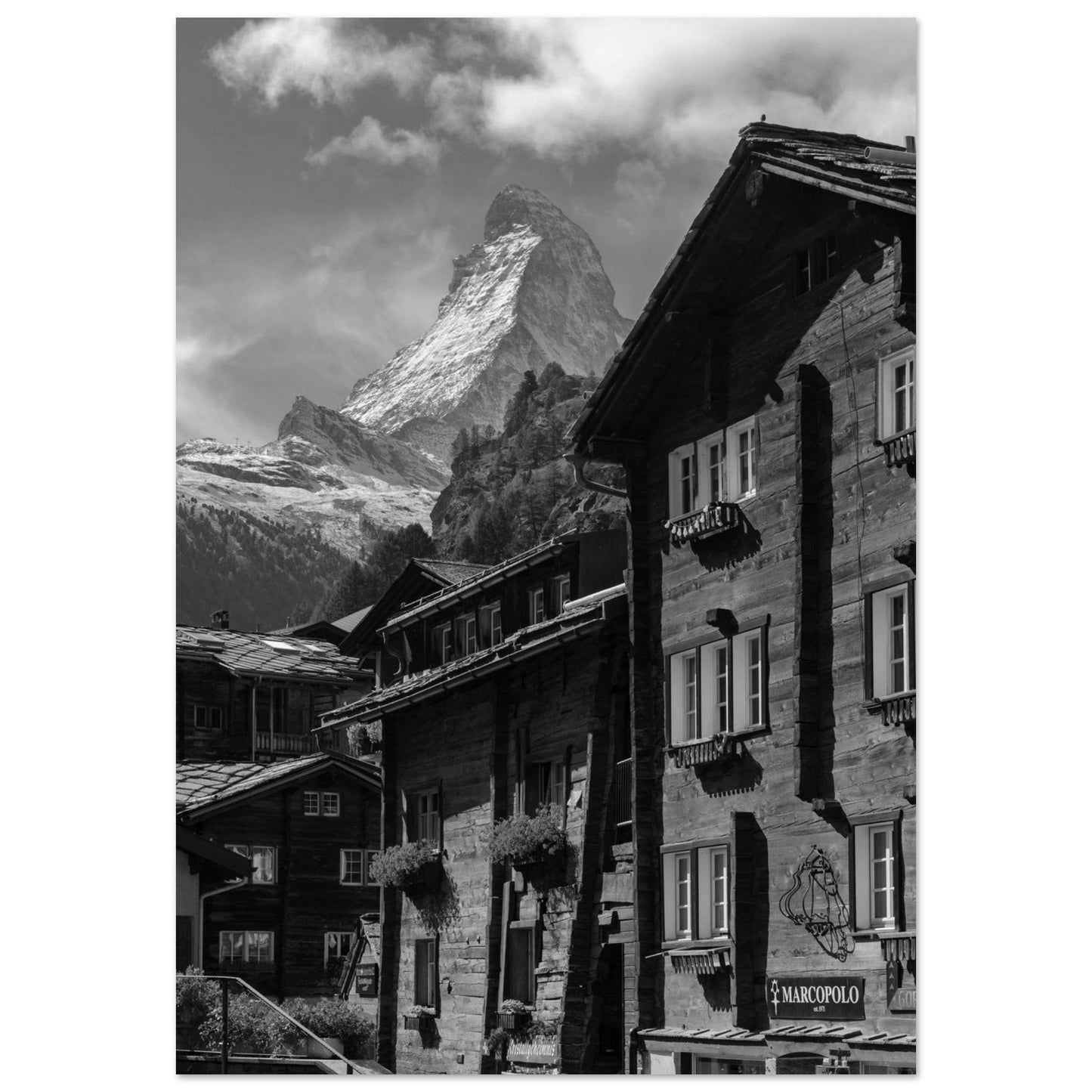 Tableau photo Photo de Zermatt, Suisse 3 — tirage aluminium Dibond mat, fabrication française, prêt à accrocher