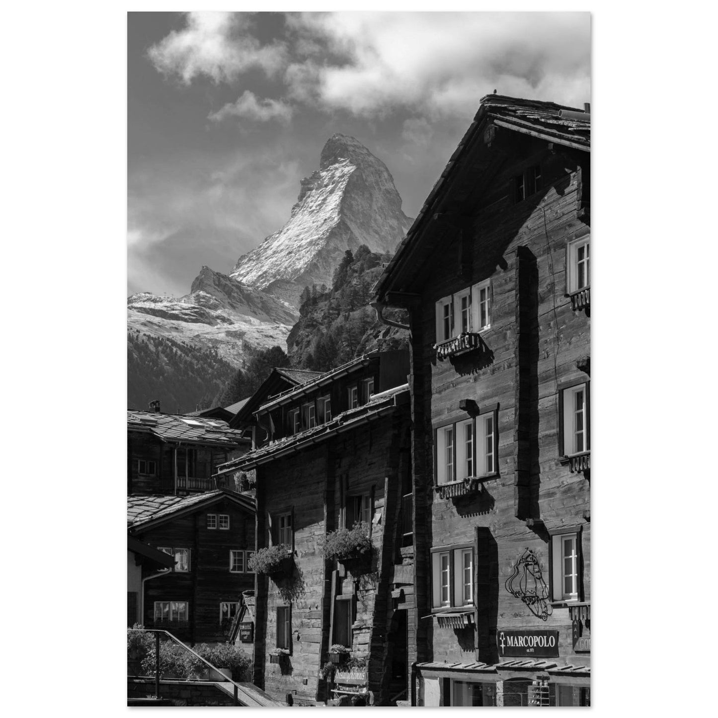 Tableau photo Photo de Zermatt, Suisse 3 — tirage aluminium Dibond mat, fabrication française, prêt à accrocher