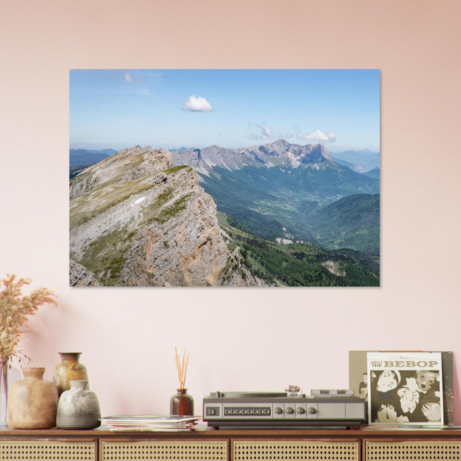 Tableau photo Photo des Crêtes du Grand Veymont & Glandasse — Vercors — tirage aluminium Dibond mat, fabrication française, prêt à accrocher