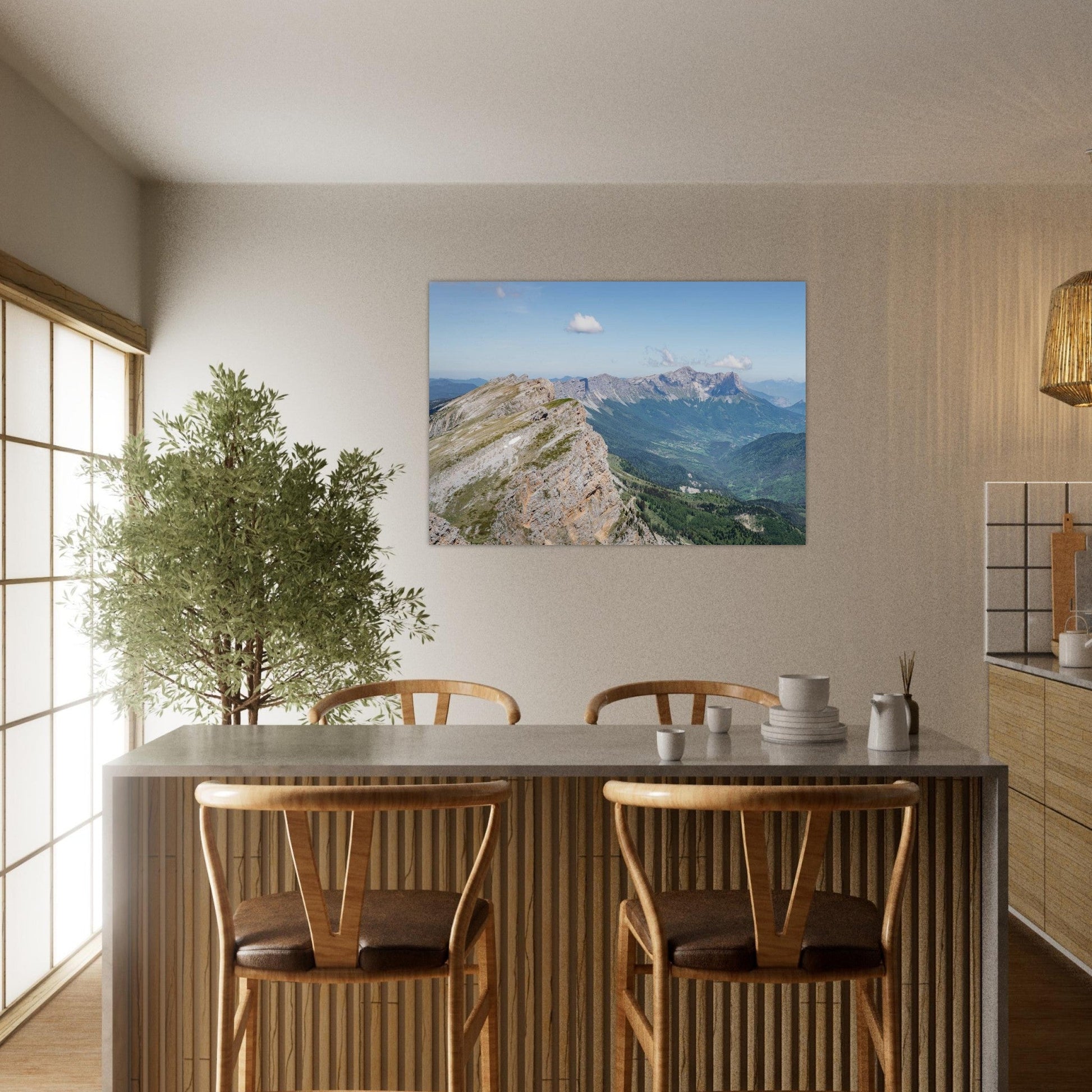 Tableau photo Photo des Crêtes du Grand Veymont & Glandasse — Vercors — tirage aluminium Dibond mat, fabrication française, prêt à accrocher