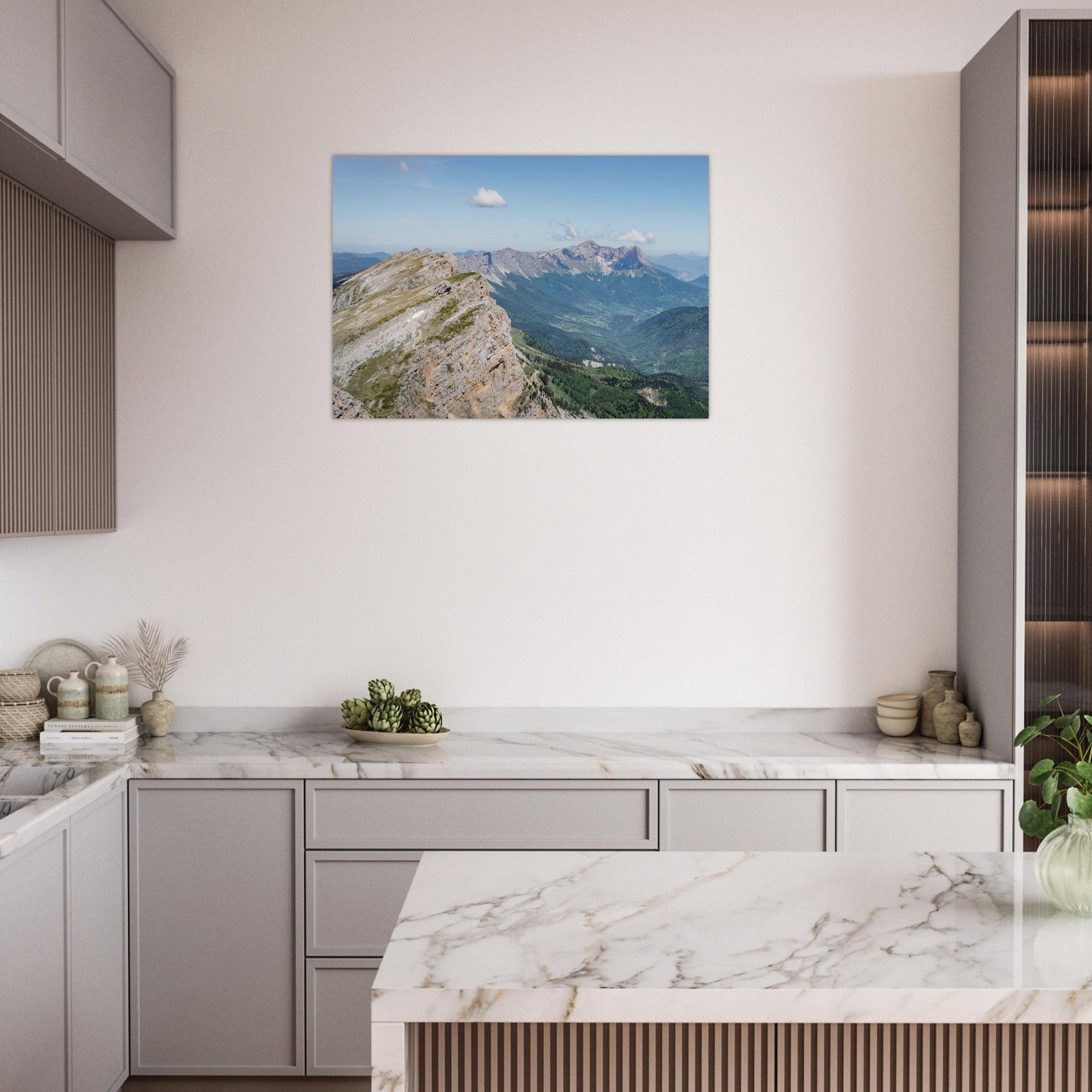 Tableau photo Photo des Crêtes du Grand Veymont & Glandasse — Vercors — tirage aluminium Dibond mat, fabrication française, prêt à accrocher