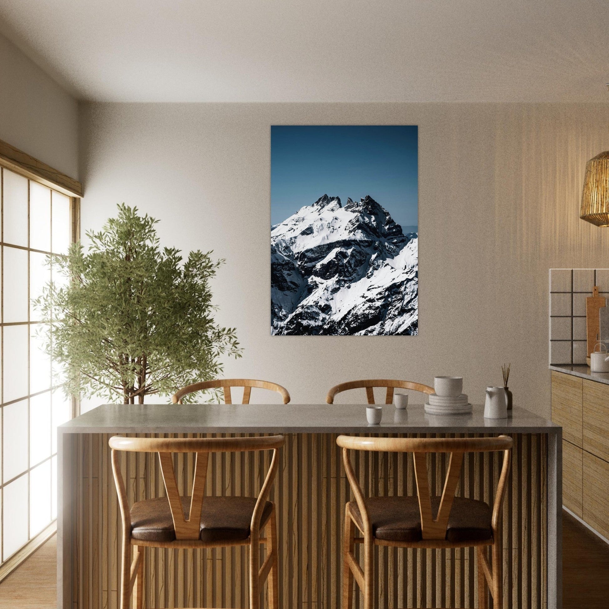 Tableau photo Photo des Dents du Midi — Haute Cime (Chablais, Suisse) — tirage aluminium Dibond mat, fabrication française, prêt à accrocher