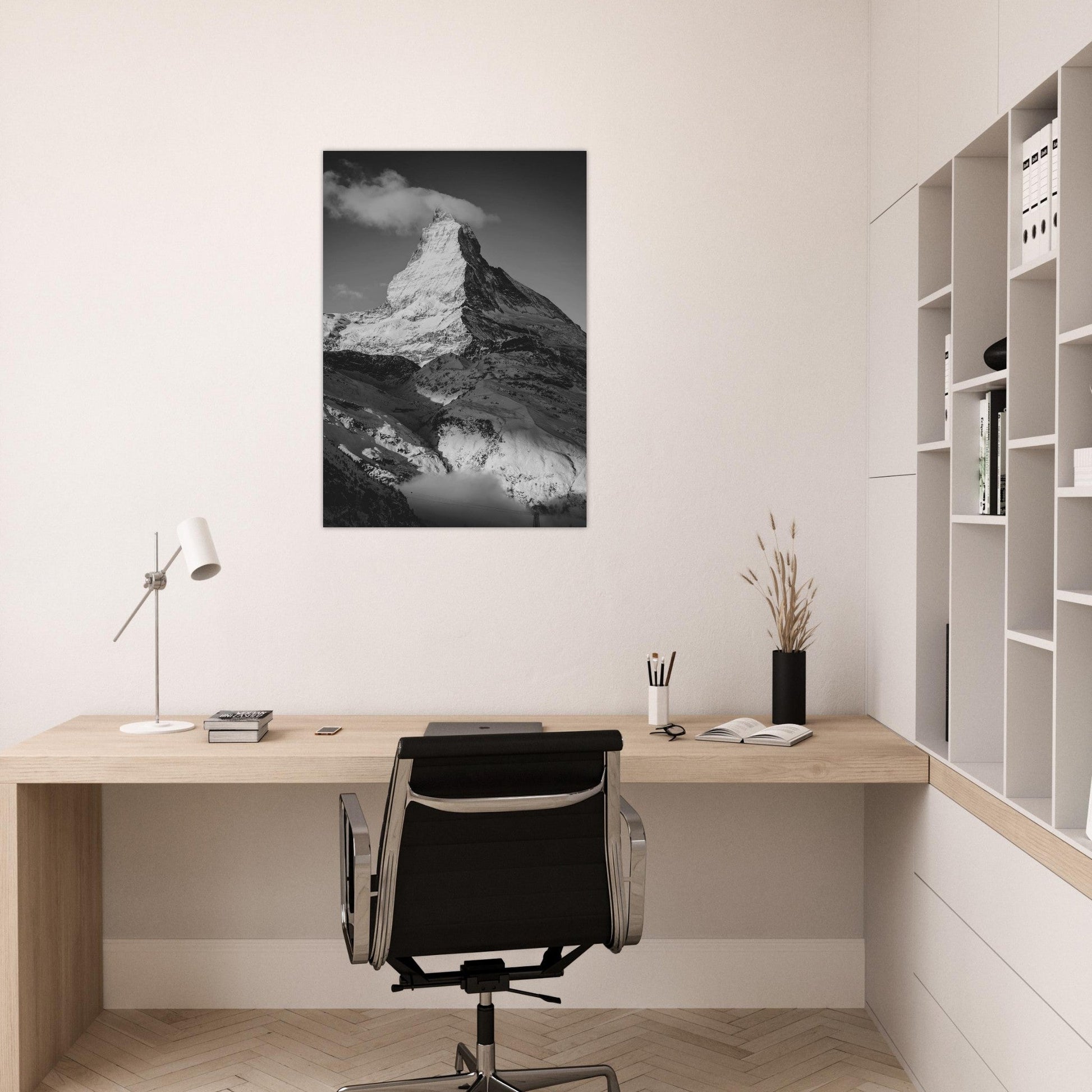 Tableau photo Photo du Cervin, Alpes Suisses — tirage aluminium Dibond mat, fabrication française, prêt à accrocher
