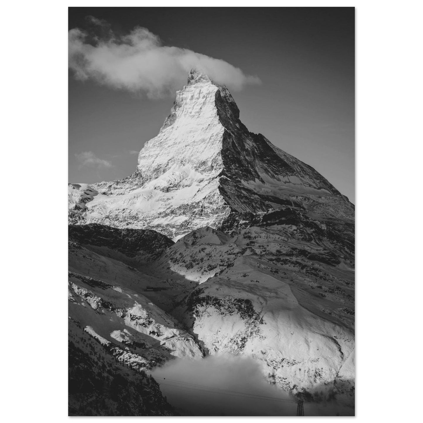 Tableau photo Photo du Cervin, Alpes Suisses — tirage aluminium Dibond mat, fabrication française, prêt à accrocher