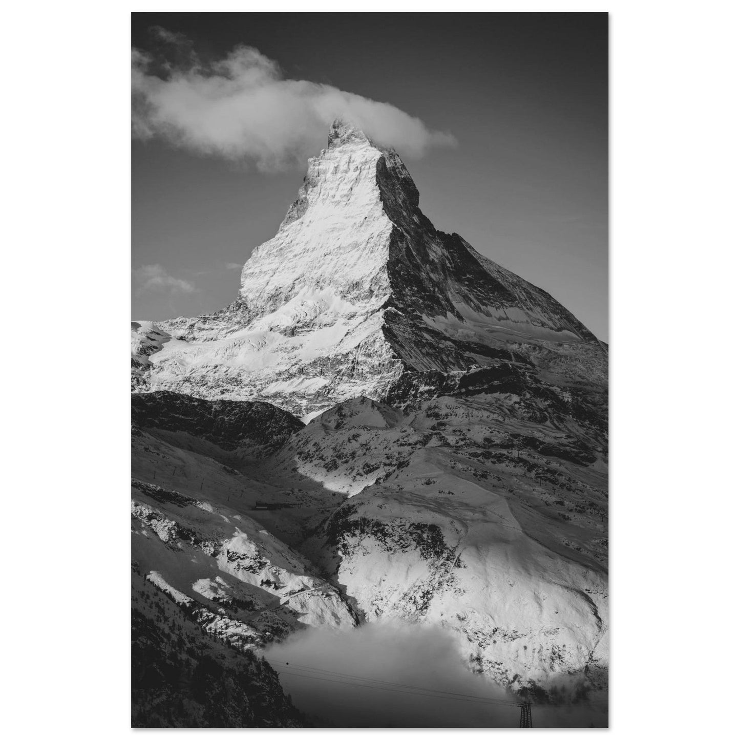 Tableau photo Photo du Cervin, Alpes Suisses — tirage aluminium Dibond mat, fabrication française, prêt à accrocher