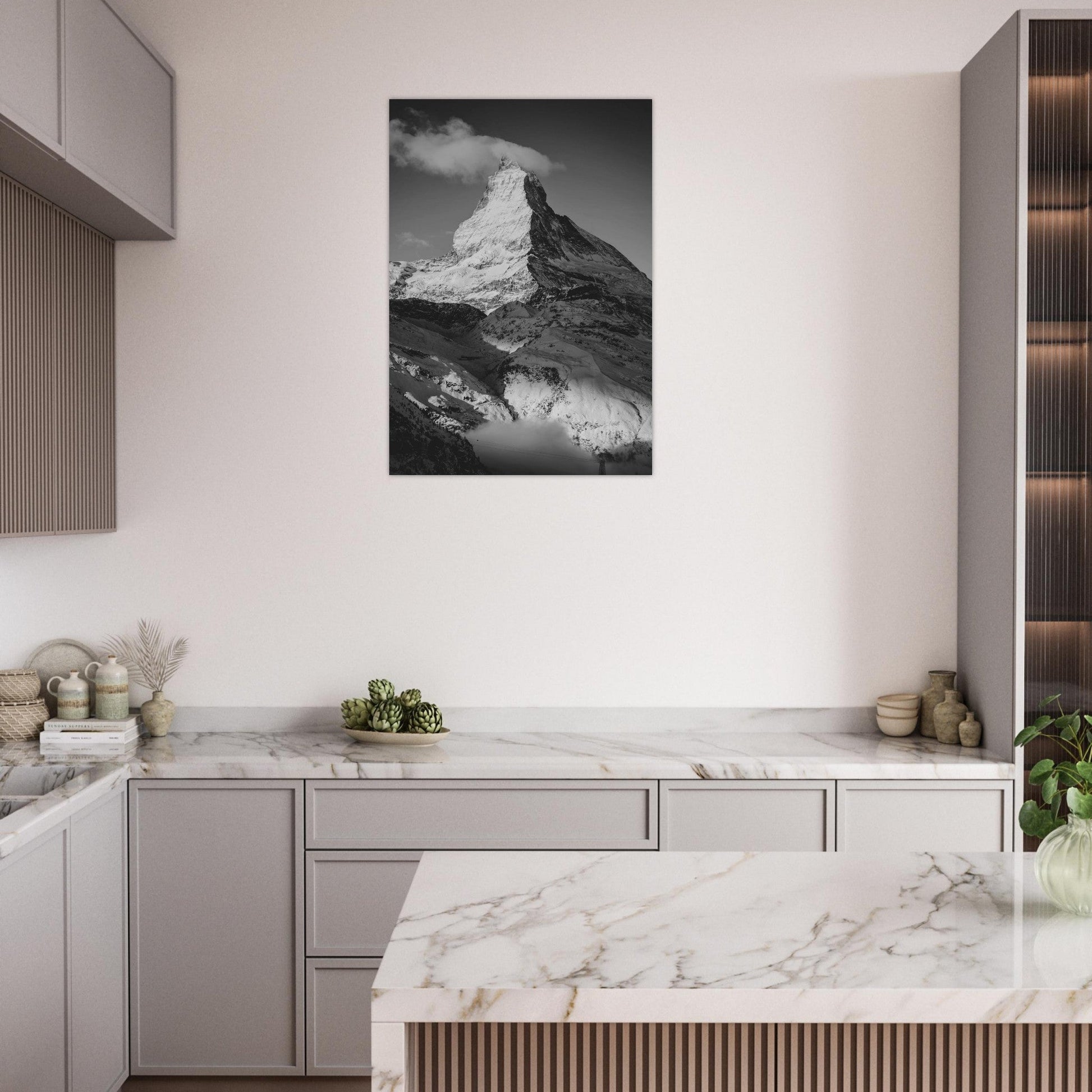 Tableau photo Photo du Cervin, Alpes Suisses — tirage aluminium Dibond mat, fabrication française, prêt à accrocher