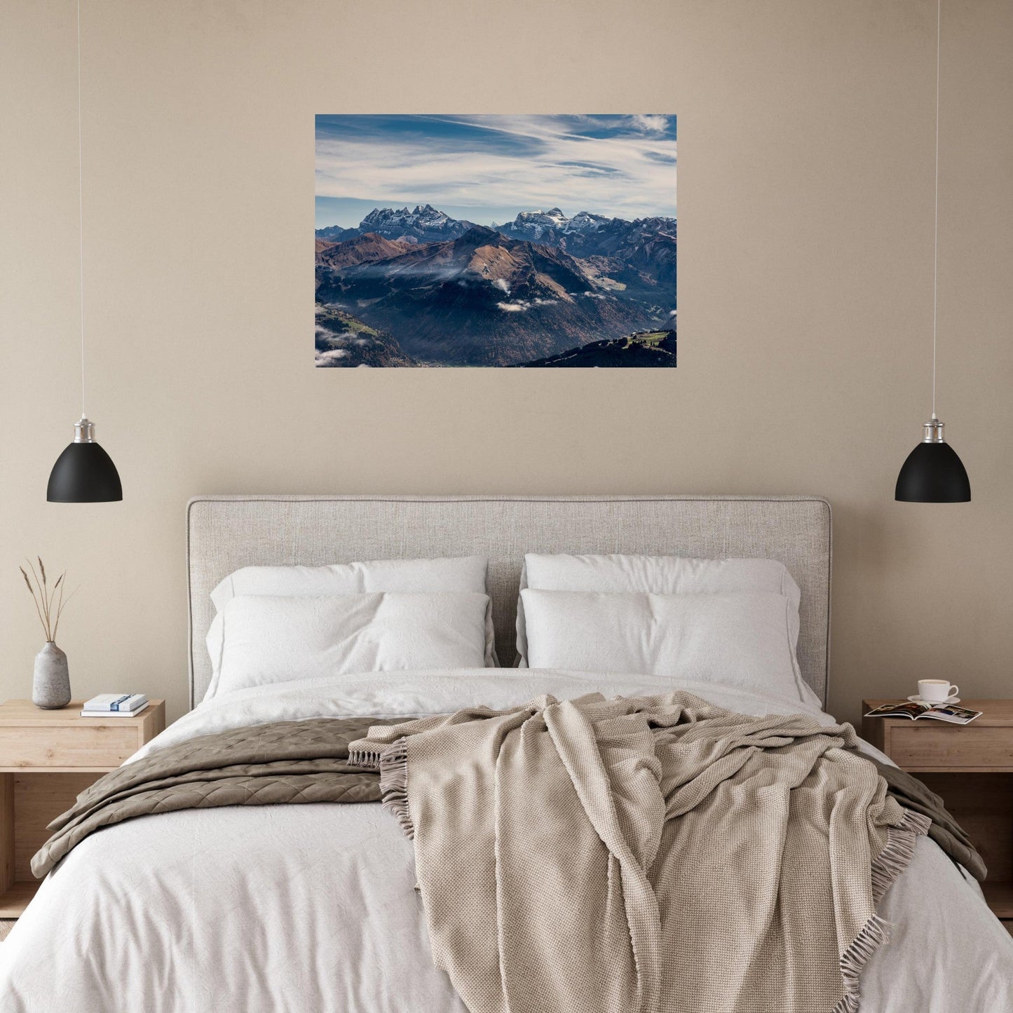 Tableau photo Photo du Chablais — Mont de Grange, Dents du Midi & Diablerets — tirage aluminium Dibond mat, fabrication française, prêt à accrocher