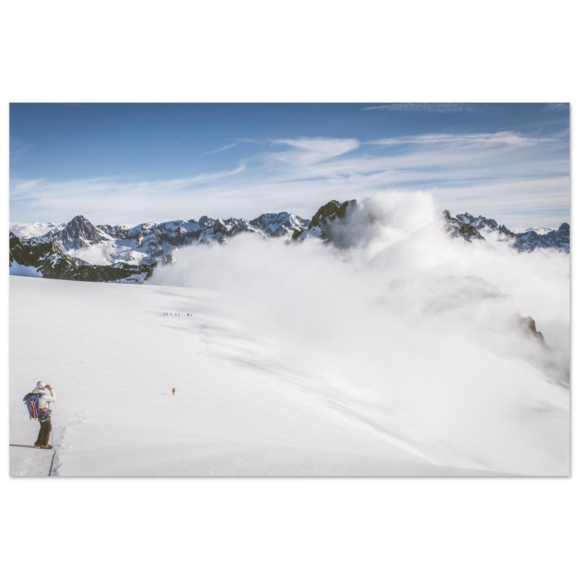 Tableau photo Photo du Glacier du plateau des Rouies — Écrins — tirage aluminium Dibond mat, fabrication française, prêt à accrocher