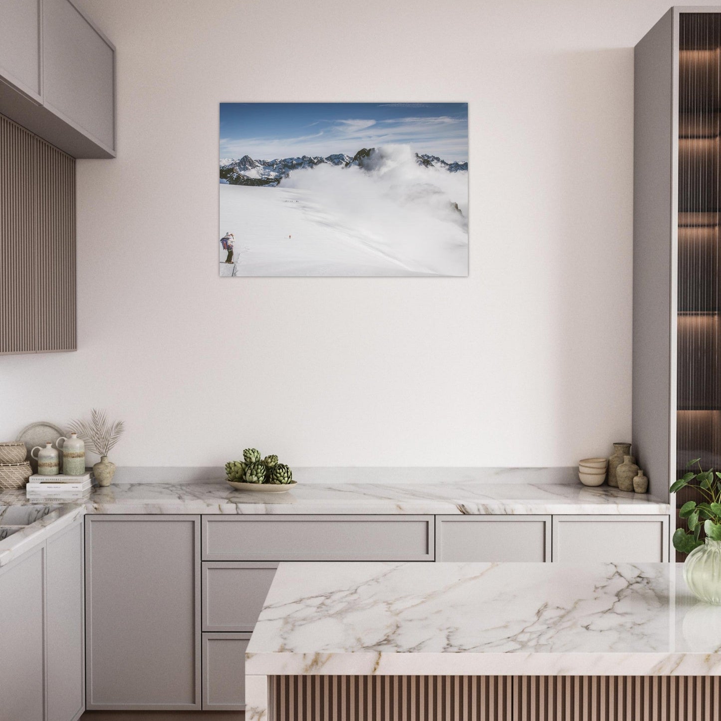 Tableau photo Photo du Glacier du plateau des Rouies — Écrins — tirage aluminium Dibond mat, fabrication française, prêt à accrocher