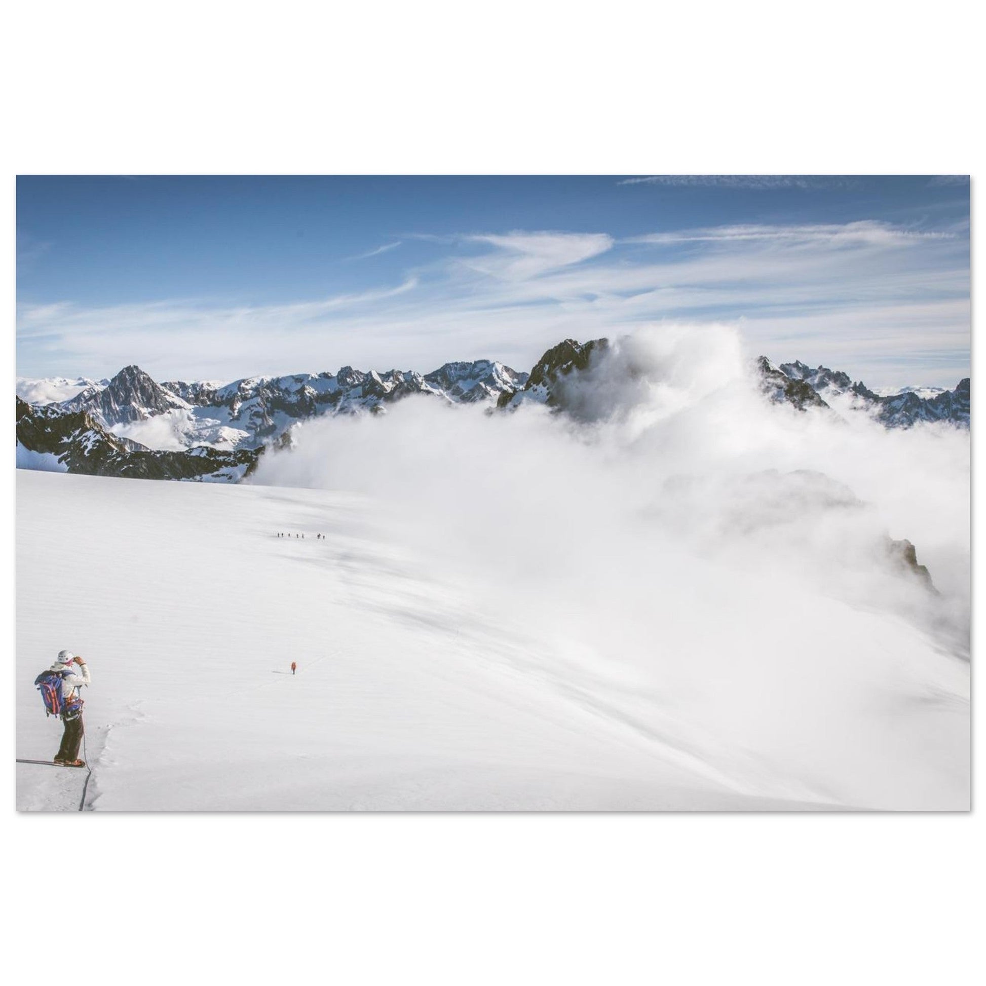 Tableau photo Photo du Glacier du plateau des Rouies — Écrins — tirage aluminium Dibond mat, fabrication française, prêt à accrocher