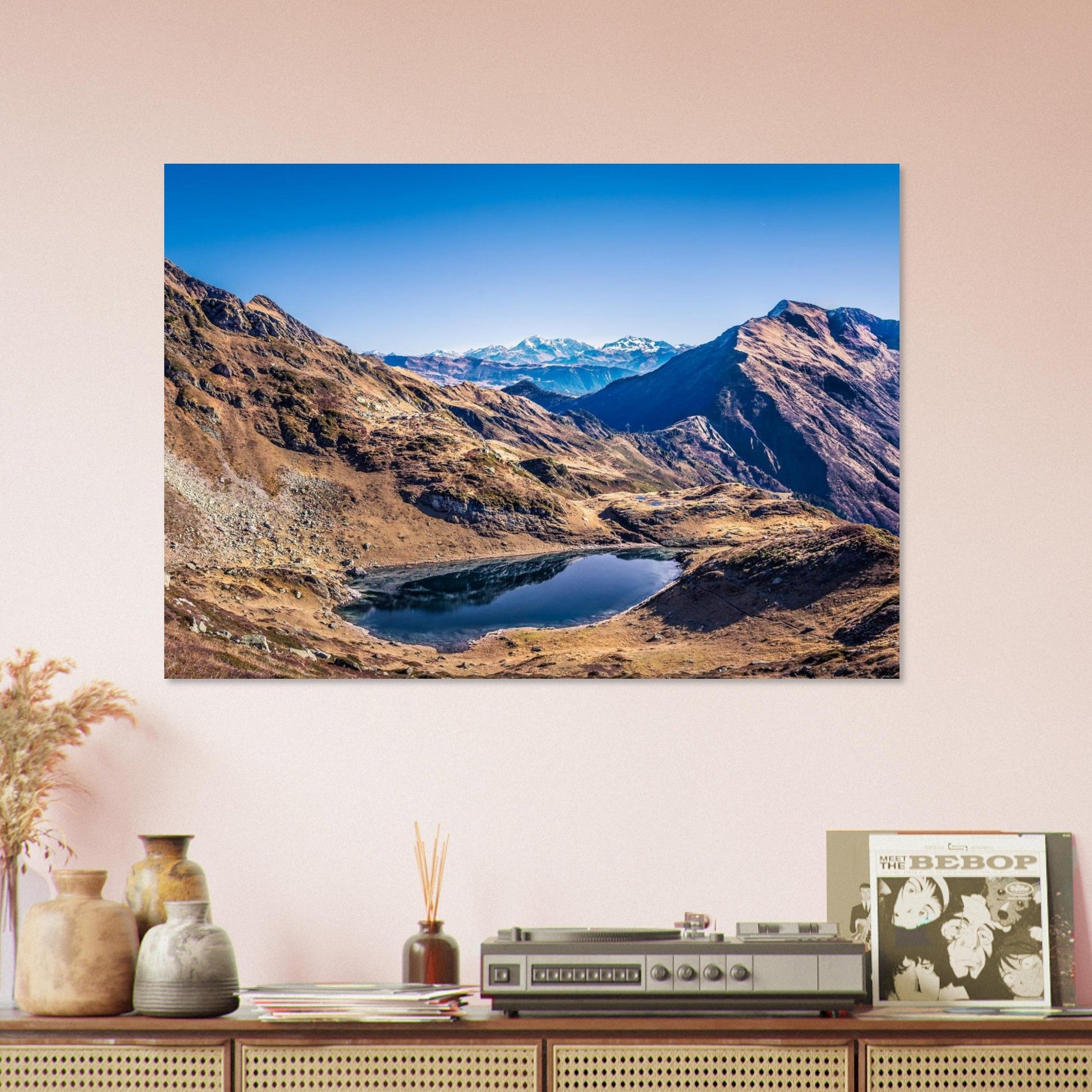 Tableau photo Photo du Grand Arc — lac & Mont - Blanc (Savoie) — tirage aluminium Dibond mat, fabrication française, prêt à accrocher