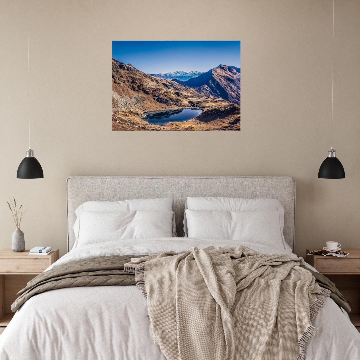 Tableau photo Photo du Grand Arc — lac & Mont - Blanc (Savoie) — tirage aluminium Dibond mat, fabrication française, prêt à accrocher