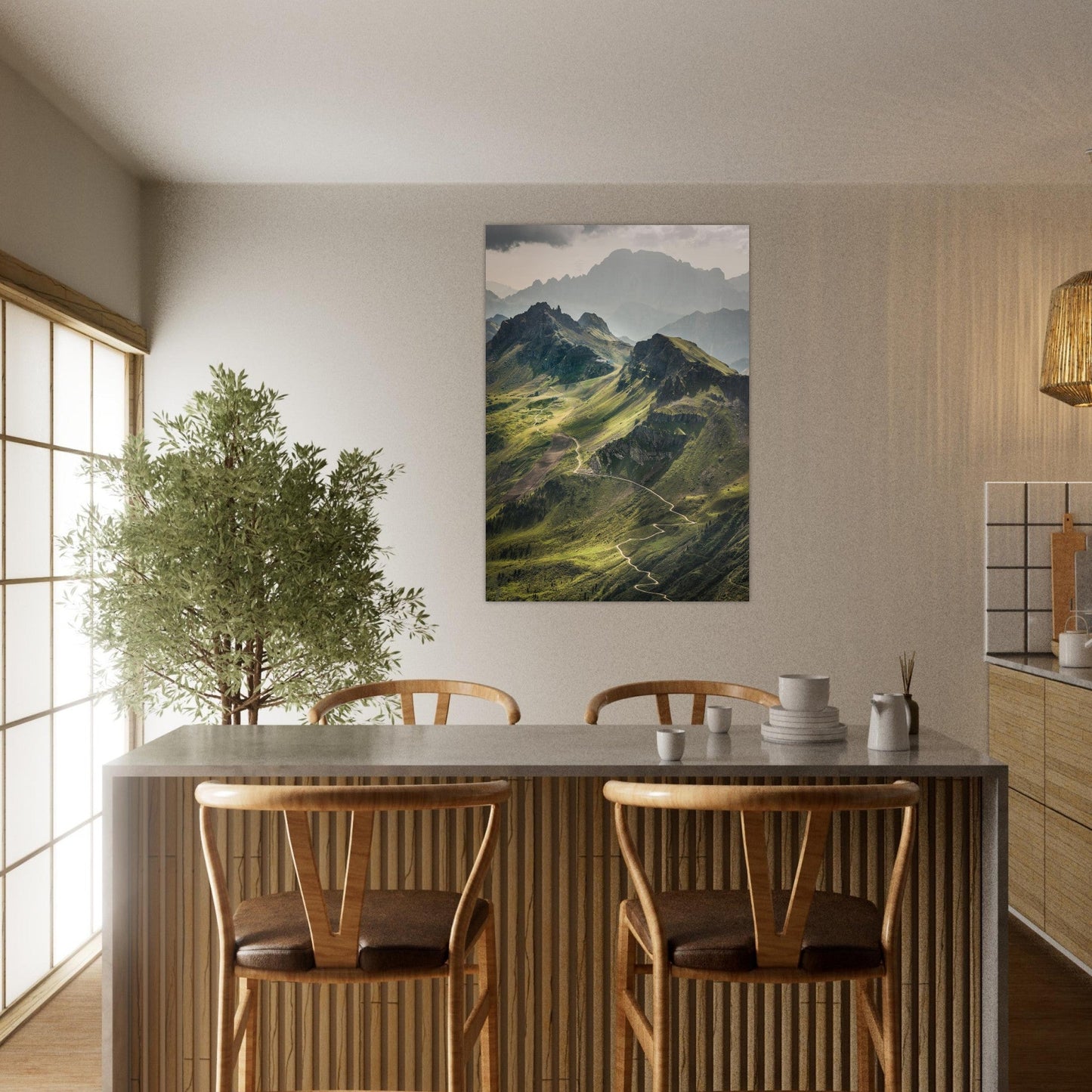 Tableau photo Photo du Passo Giau & Lastoni di Formin — Dolomites — tirage aluminium Dibond mat, fabrication française, prêt à accrocher