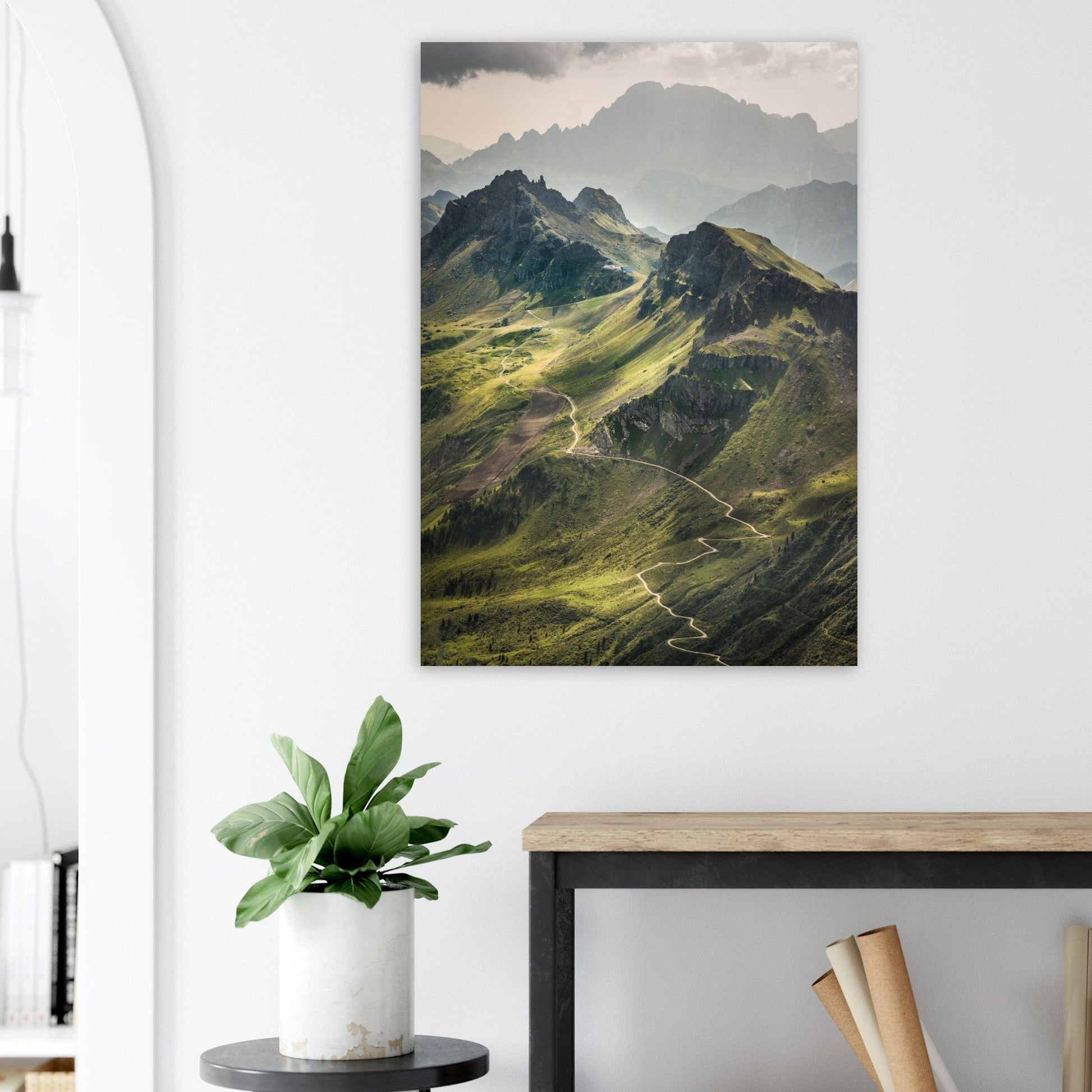 Tableau photo Photo du Passo Giau & Lastoni di Formin — Dolomites — tirage aluminium Dibond mat, fabrication française, prêt à accrocher