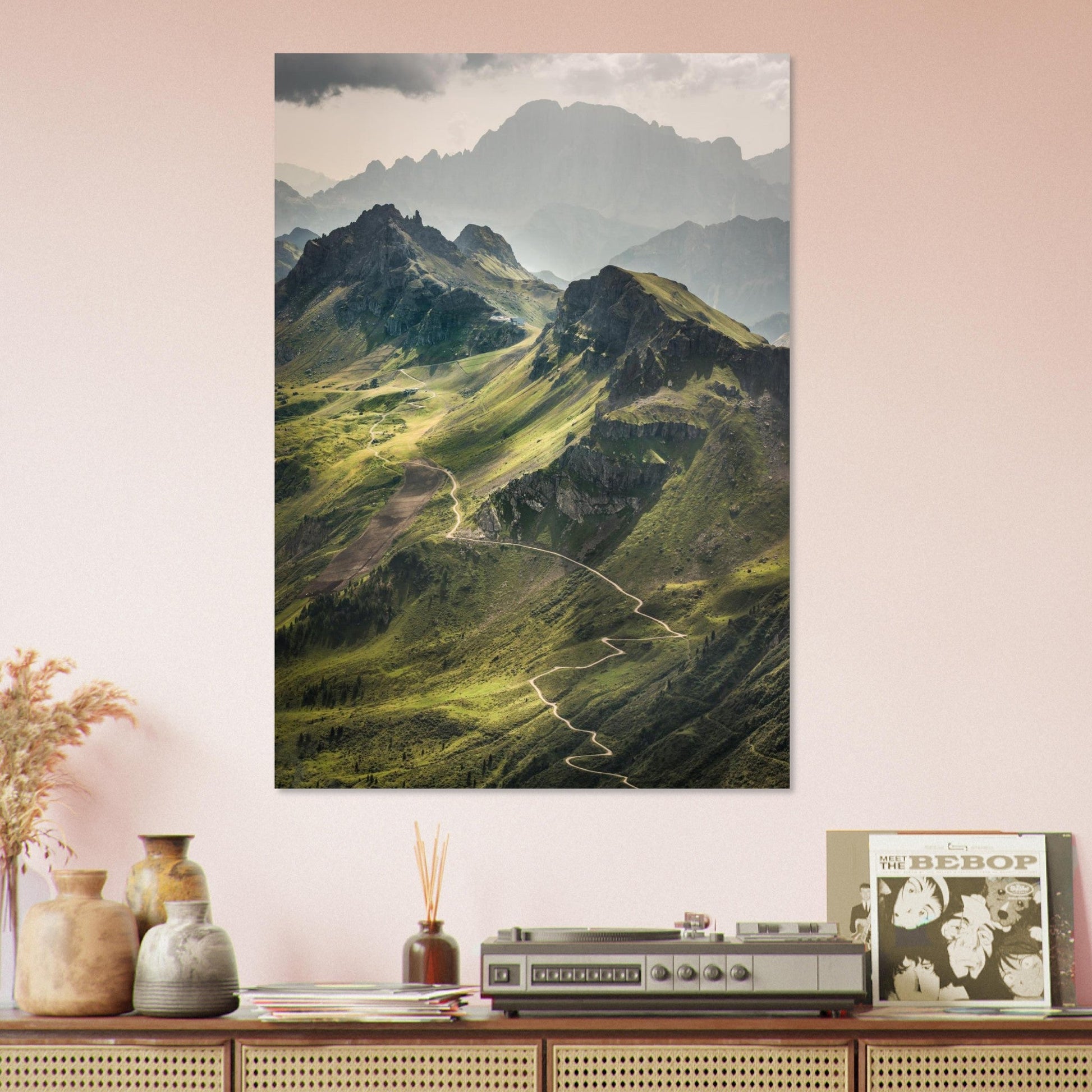 Tableau photo Photo du Passo Giau & Lastoni di Formin — Dolomites — tirage aluminium Dibond mat, fabrication française, prêt à accrocher