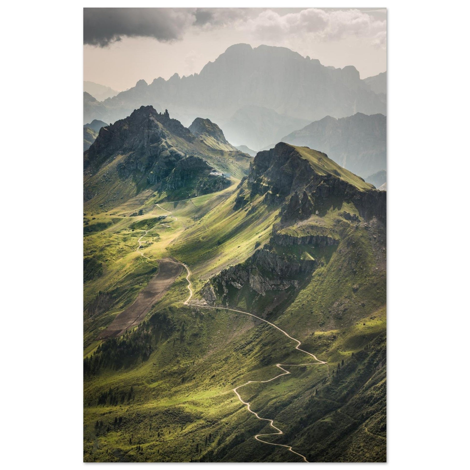 Tableau photo Photo du Passo Giau & Lastoni di Formin — Dolomites — tirage aluminium Dibond mat, fabrication française, prêt à accrocher