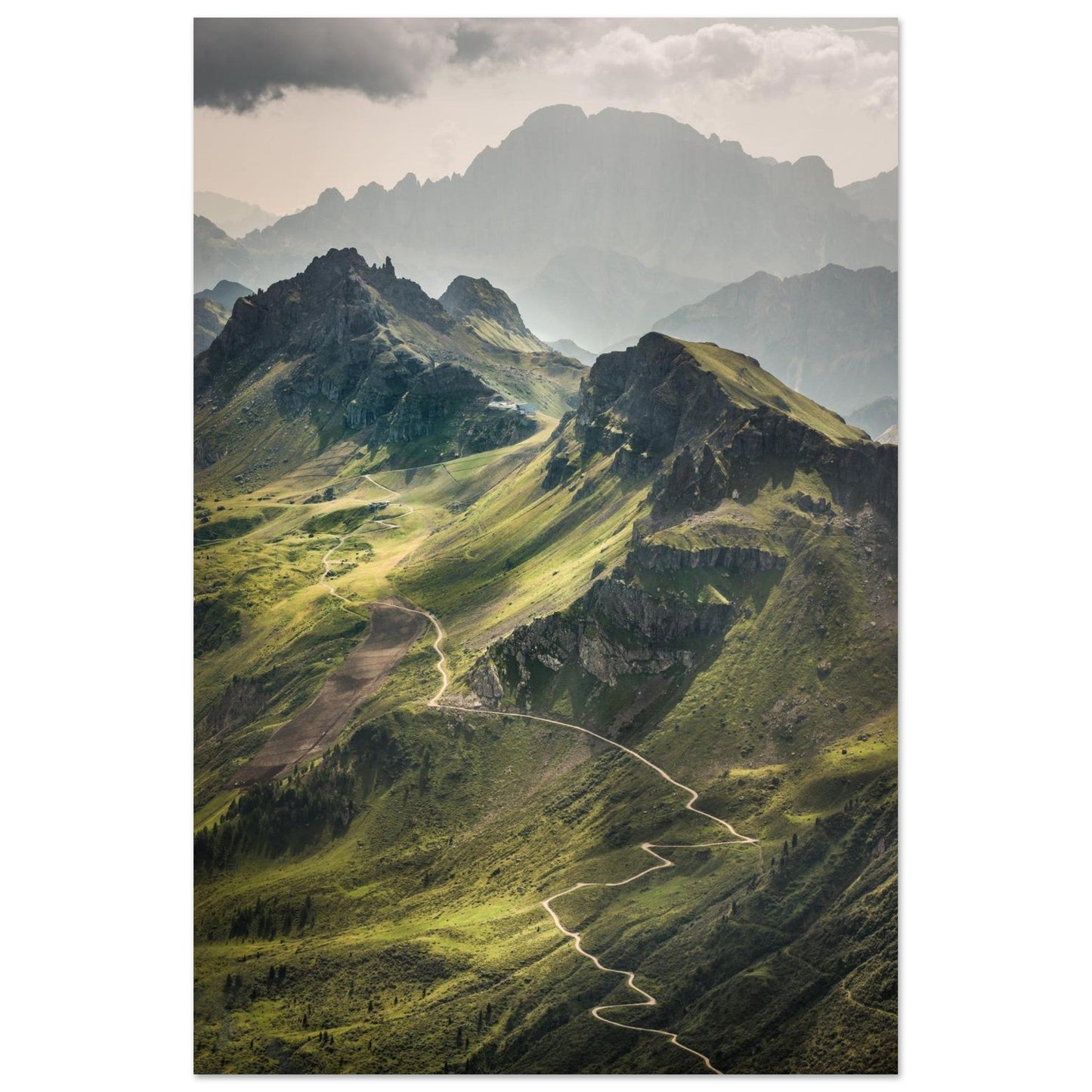 Tableau photo Photo du Passo Giau & Lastoni di Formin — Dolomites — tirage aluminium Dibond mat, fabrication française, prêt à accrocher
