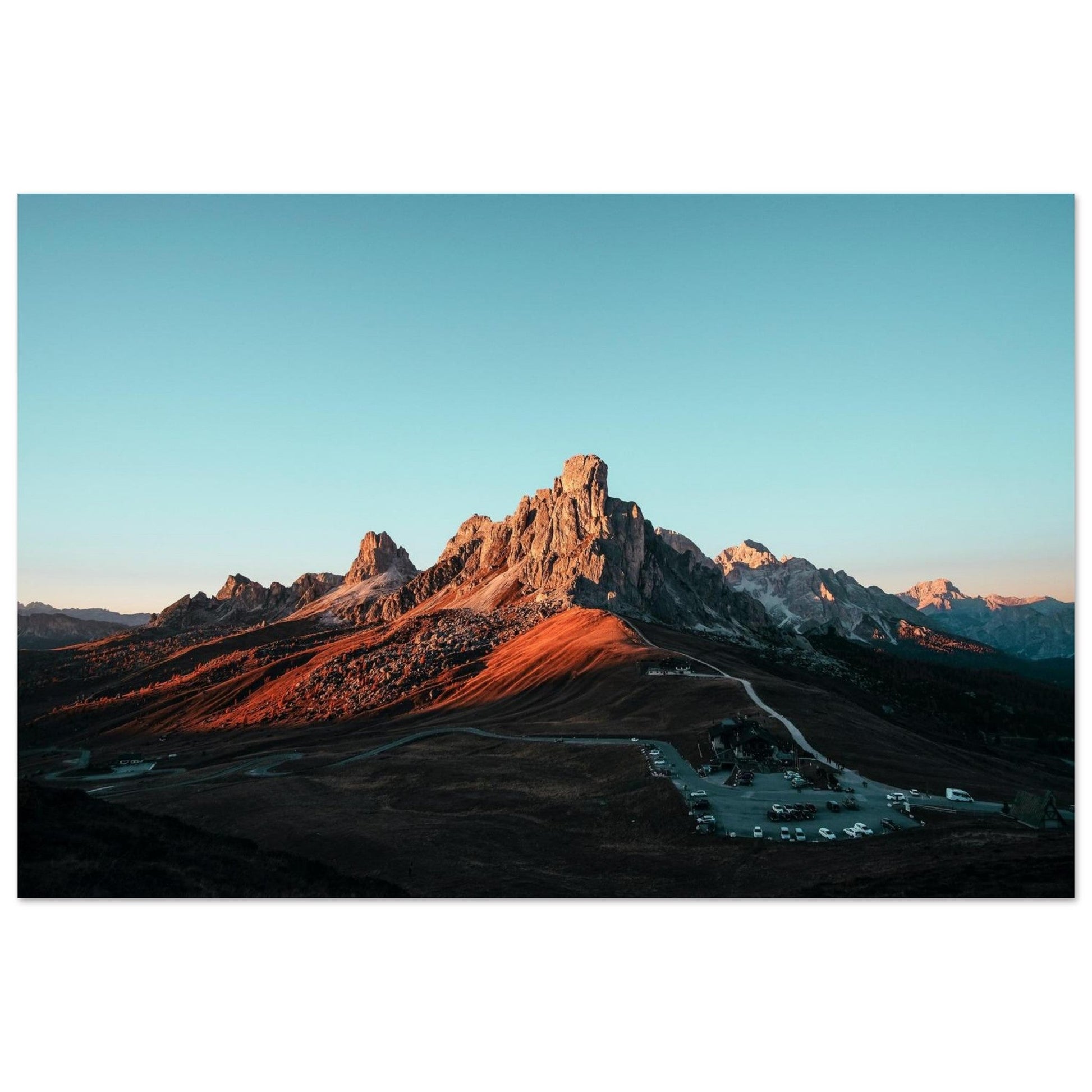 Tableau photo Photo du Ra Gusela — Passo Giau (Dolomites) — tirage aluminium Dibond mat, fabrication française, prêt à accrocher