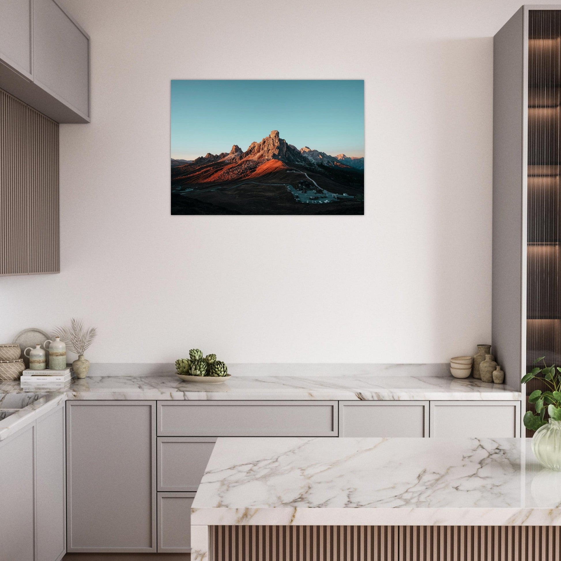 Tableau photo Photo du Ra Gusela — Passo Giau (Dolomites) — tirage aluminium Dibond mat, fabrication française, prêt à accrocher