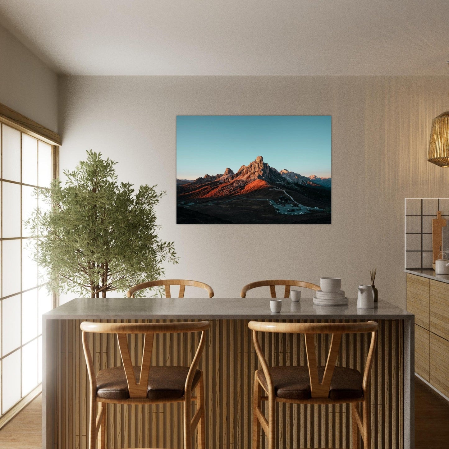 Tableau photo Photo du Ra Gusela — Passo Giau (Dolomites) — tirage aluminium Dibond mat, fabrication française, prêt à accrocher