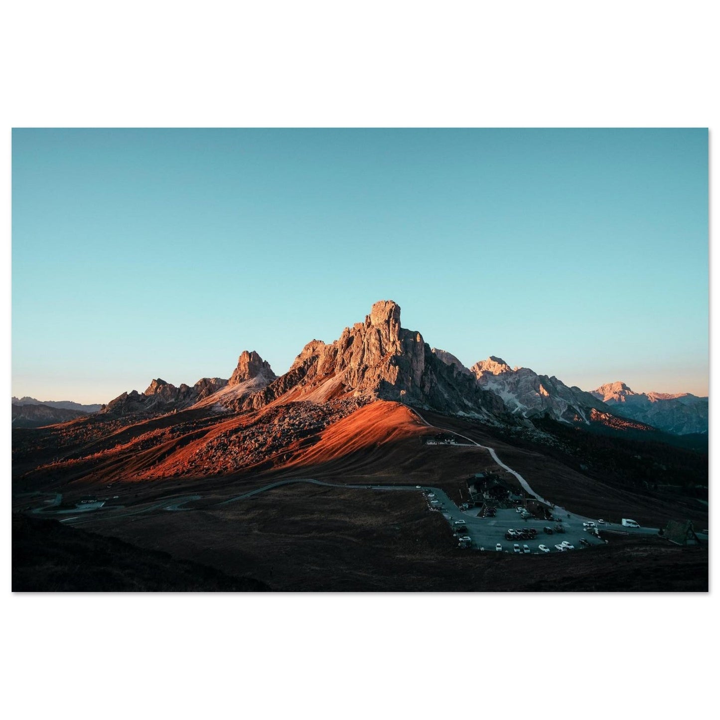 Tableau photo Photo du Ra Gusela — Passo Giau (Dolomites) — tirage aluminium Dibond mat, fabrication française, prêt à accrocher