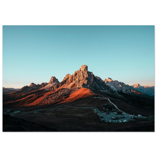 Tableau photo Photo du Ra Gusela — Passo Giau (Dolomites) — tirage aluminium Dibond mat, fabrication française, prêt à accrocher