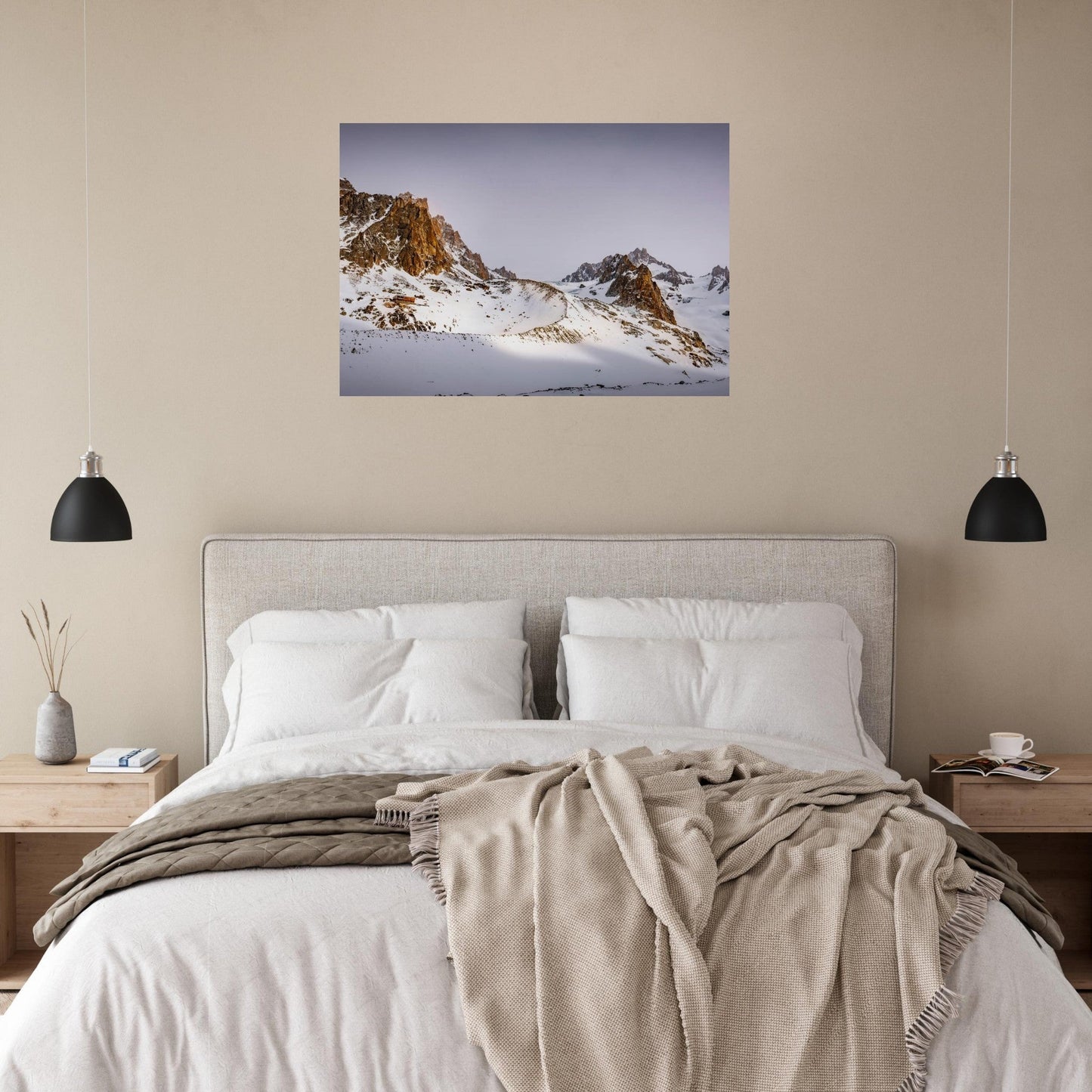 Tableau photo Photo du Refuge du Couvercle — glacier de Talèfre (Mont - Blanc) — tirage aluminium Dibond mat, fabrication française, prêt à accrocher