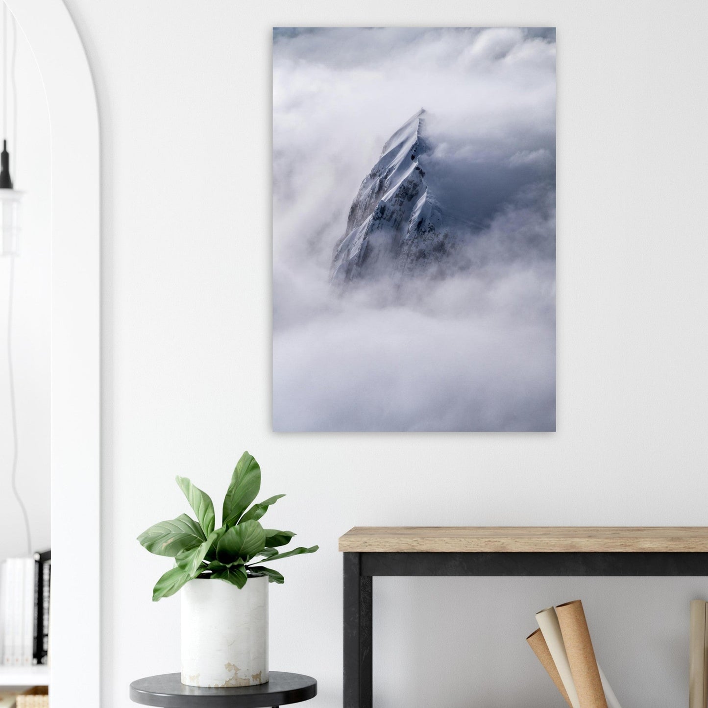 Tableau photo Photo du Säntis — mer de nuages (Alpstein) — tirage aluminium Dibond mat, fabrication française, prêt à accrocher