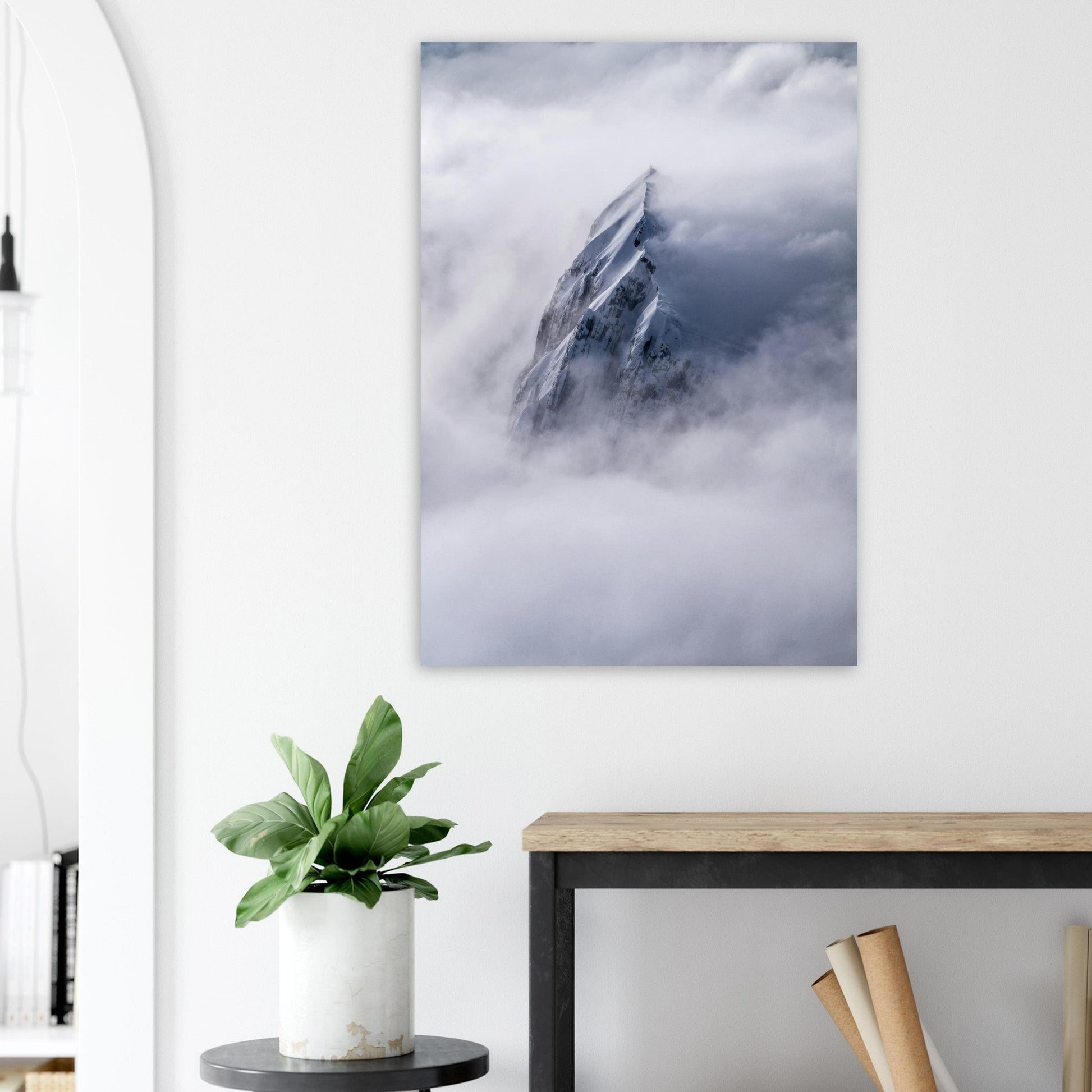 Tableau photo Photo du Säntis — mer de nuages (Alpstein) — tirage aluminium Dibond mat, fabrication française, prêt à accrocher