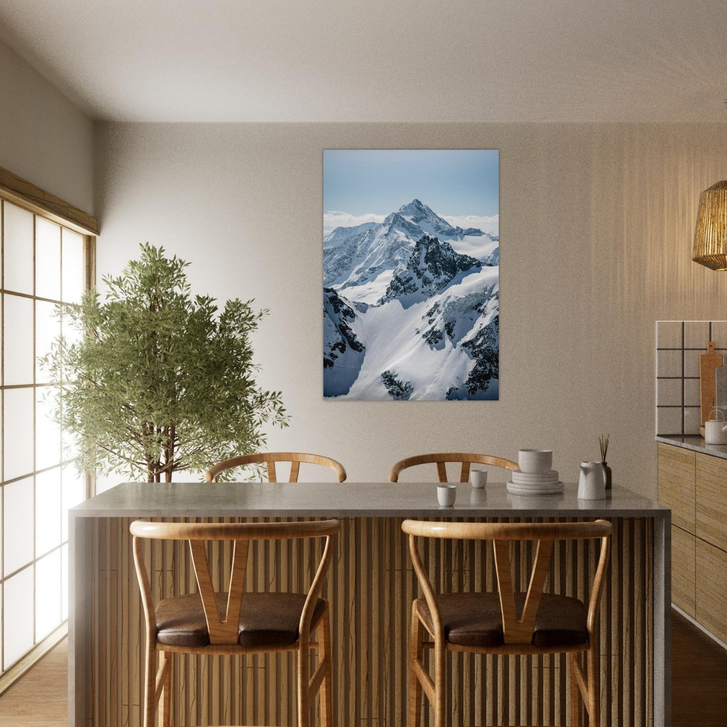 Tableau photo Photo Titlis & glaciers — Gadmen (Urner Alpes) — tirage aluminium Dibond mat, fabrication française, prêt à accrocher