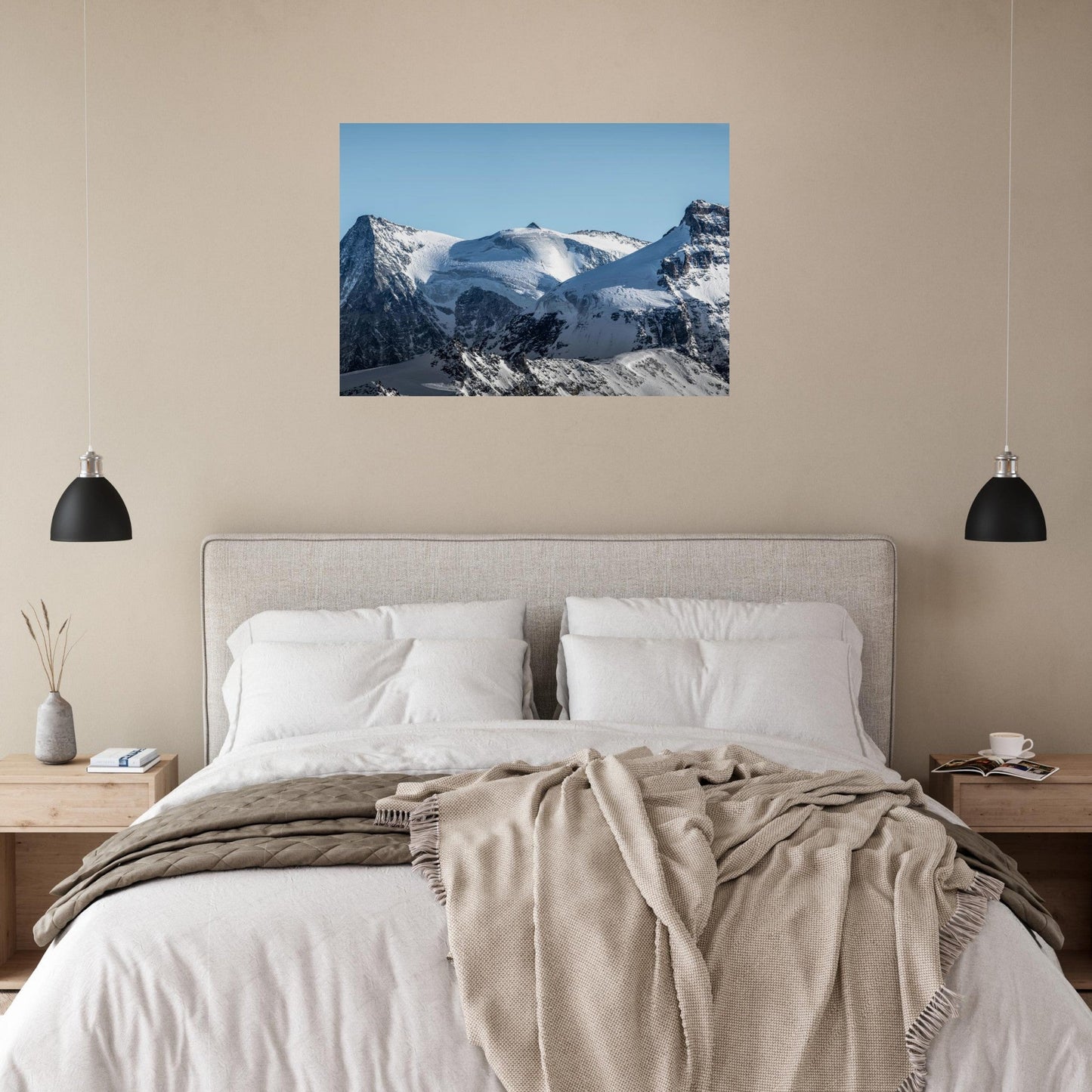 Tableau photo Photo Triftgletscher & Weissmies (Lagginhorn, Fletschhorn) — Valais — tirage aluminium Dibond mat, fabrication française, prêt à accrocher