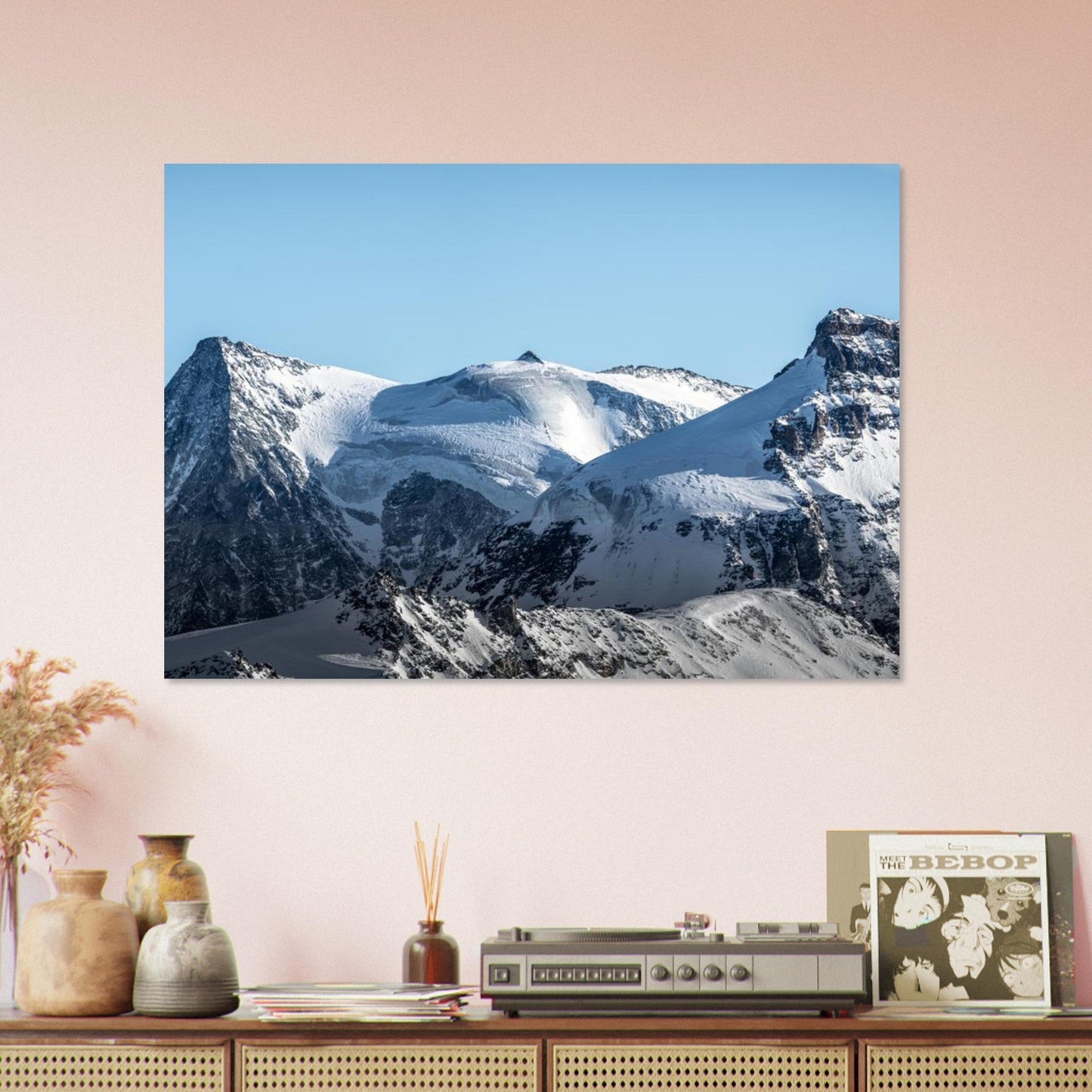 Tableau photo Photo Triftgletscher & Weissmies (Lagginhorn, Fletschhorn) — Valais — tirage aluminium Dibond mat, fabrication française, prêt à accrocher