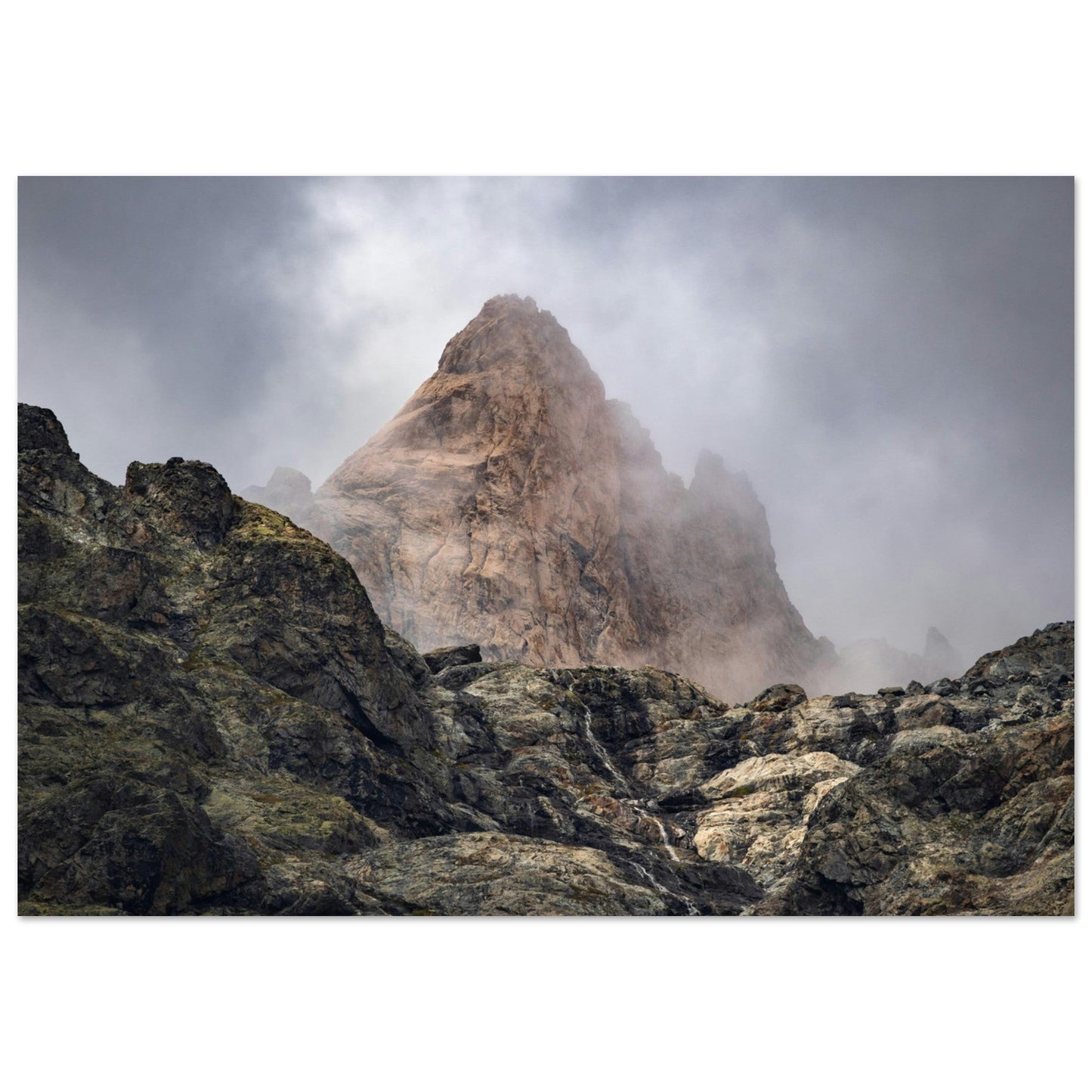 Tableau photo Photo de la barre des Ecrins — tirage aluminium Dibond mat, fabrication française, prêt à accrocher