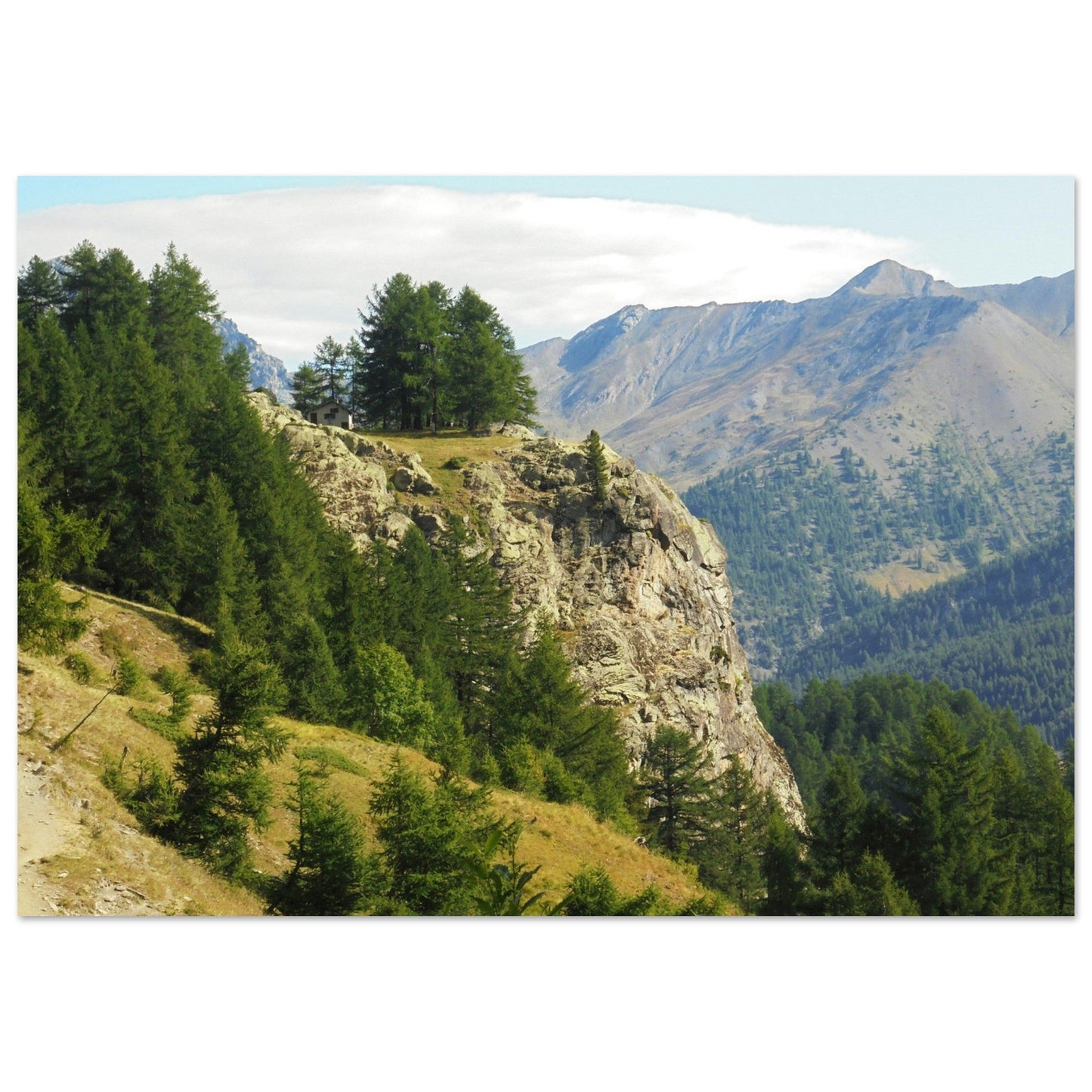 Tableau photo Photo de la Cabane de Peyroun, l'Echalp, Queyras — tirage aluminium Dibond mat, fabrication française, prêt à accrocher