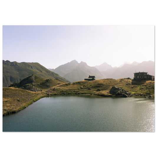 Tableau photo Photo du lac et du Pic du Midi d'Ossau, Laruns, Pyrénées 5 — tirage aluminium Dibond mat, fabrication française, prêt à accrocher