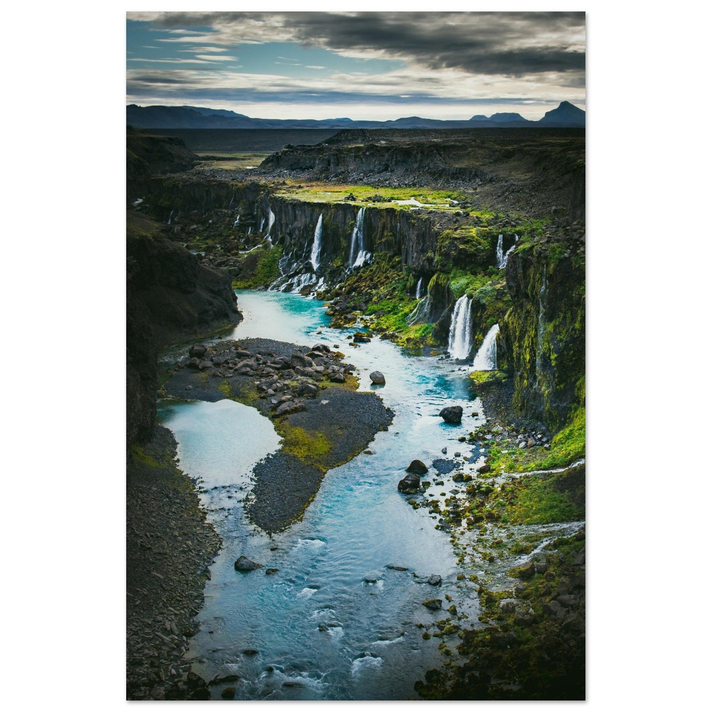 Photo de cascades en Islande - Tableau photo alu montagne