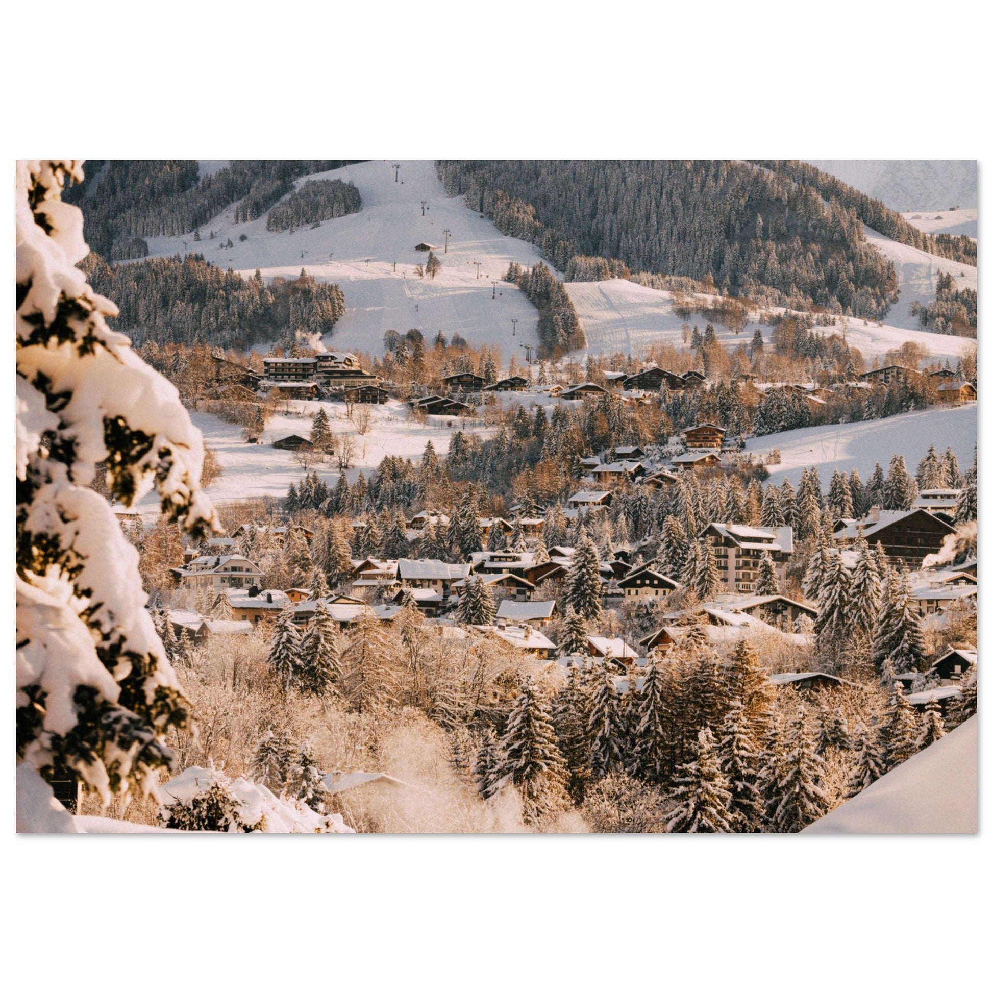 Photo de la station de ski Megève, Haute Savoie - Tableau photo alu montagne