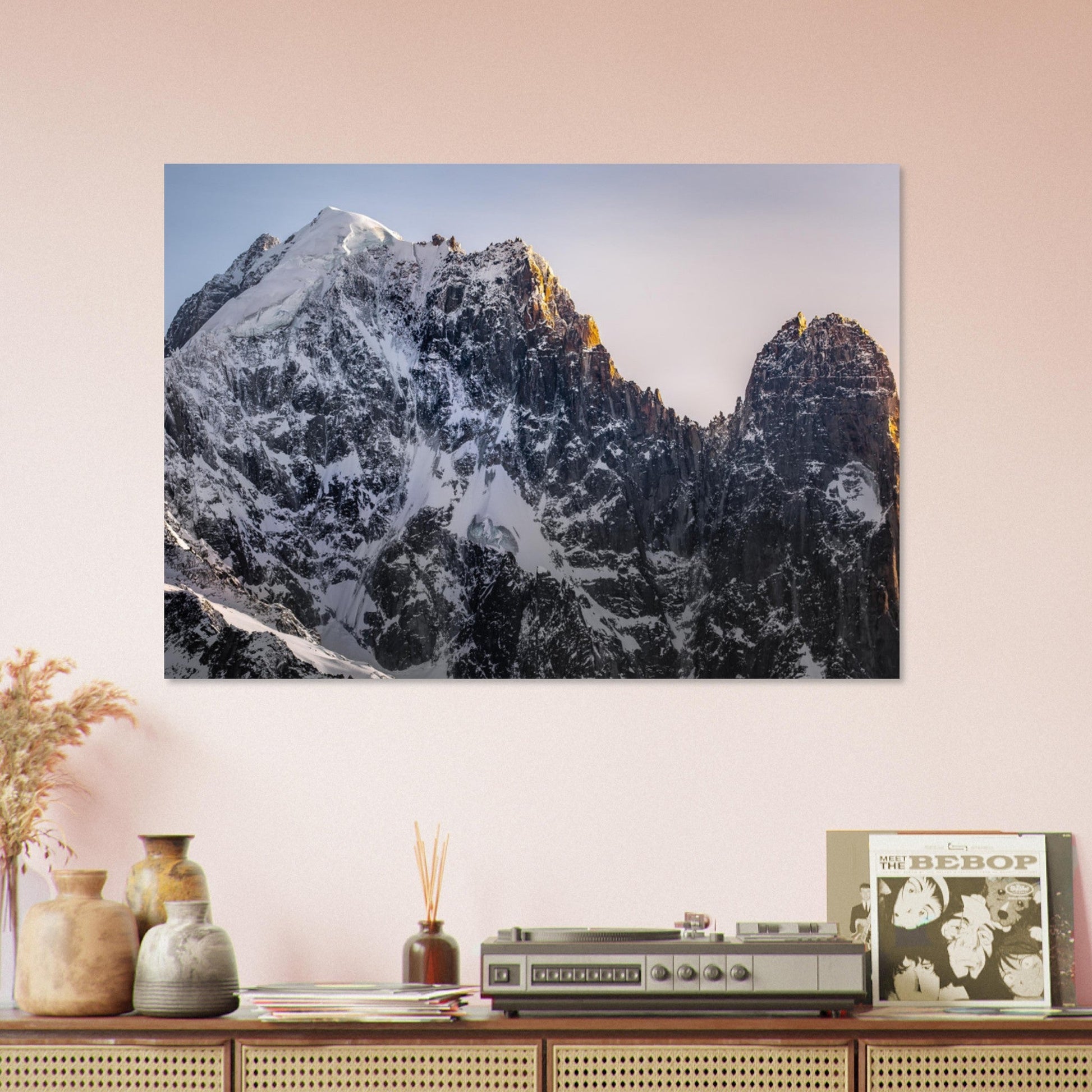 Vente Photo de l'Aiguille verte et des Drus, Haute - Savoie - Tableau photo alu montagne