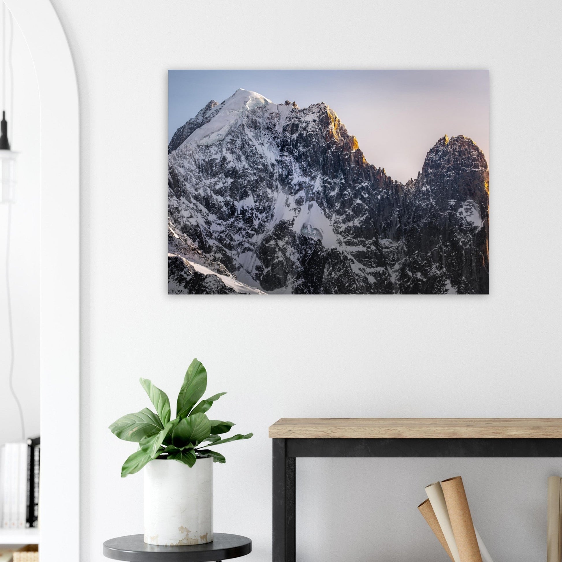 Vente Photo de l'Aiguille verte et des Drus, Haute - Savoie - Tableau photo alu montagne